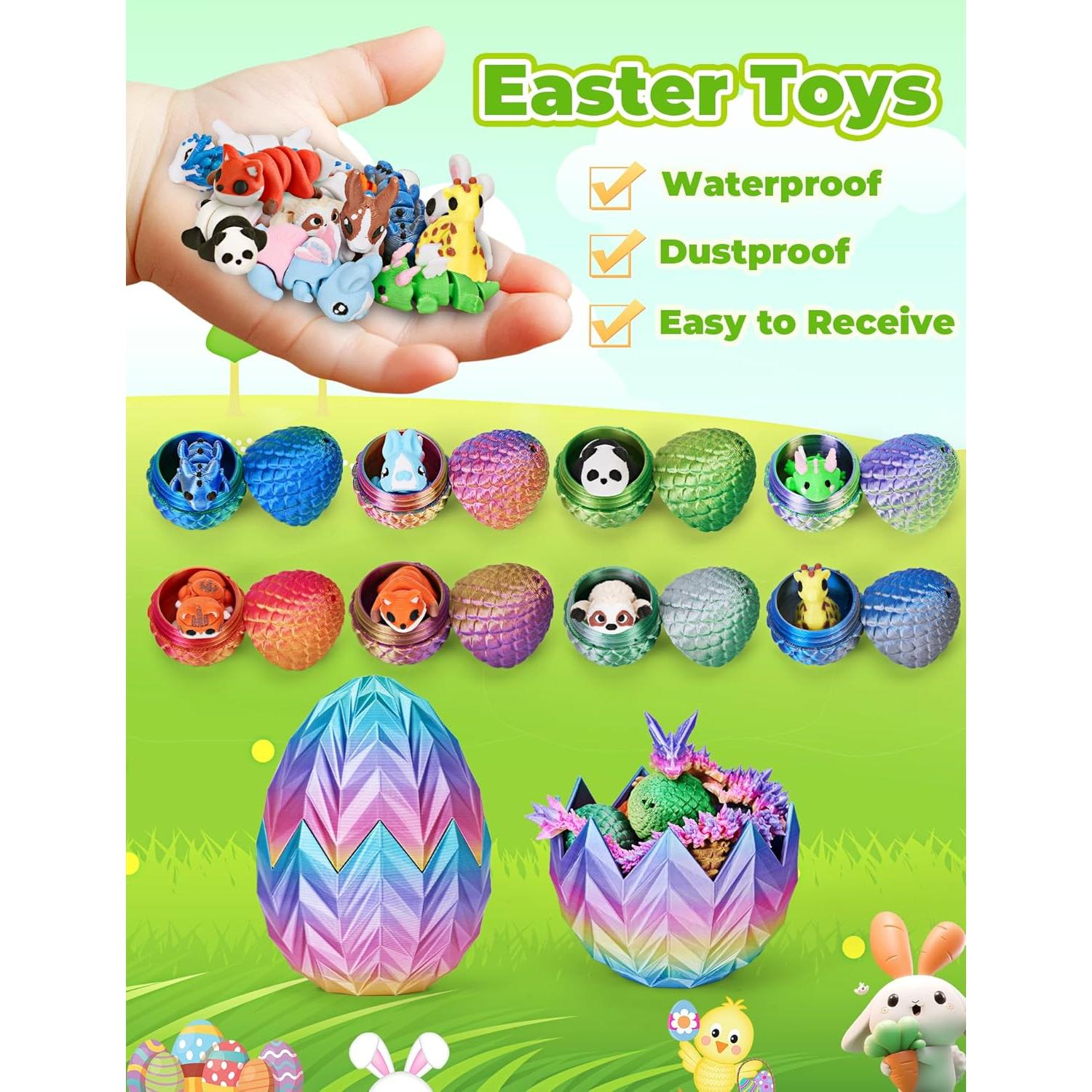 Huevo de Dragón Impreso en 3D Eisfiel - Set de Juguetes 10x10x13 cm