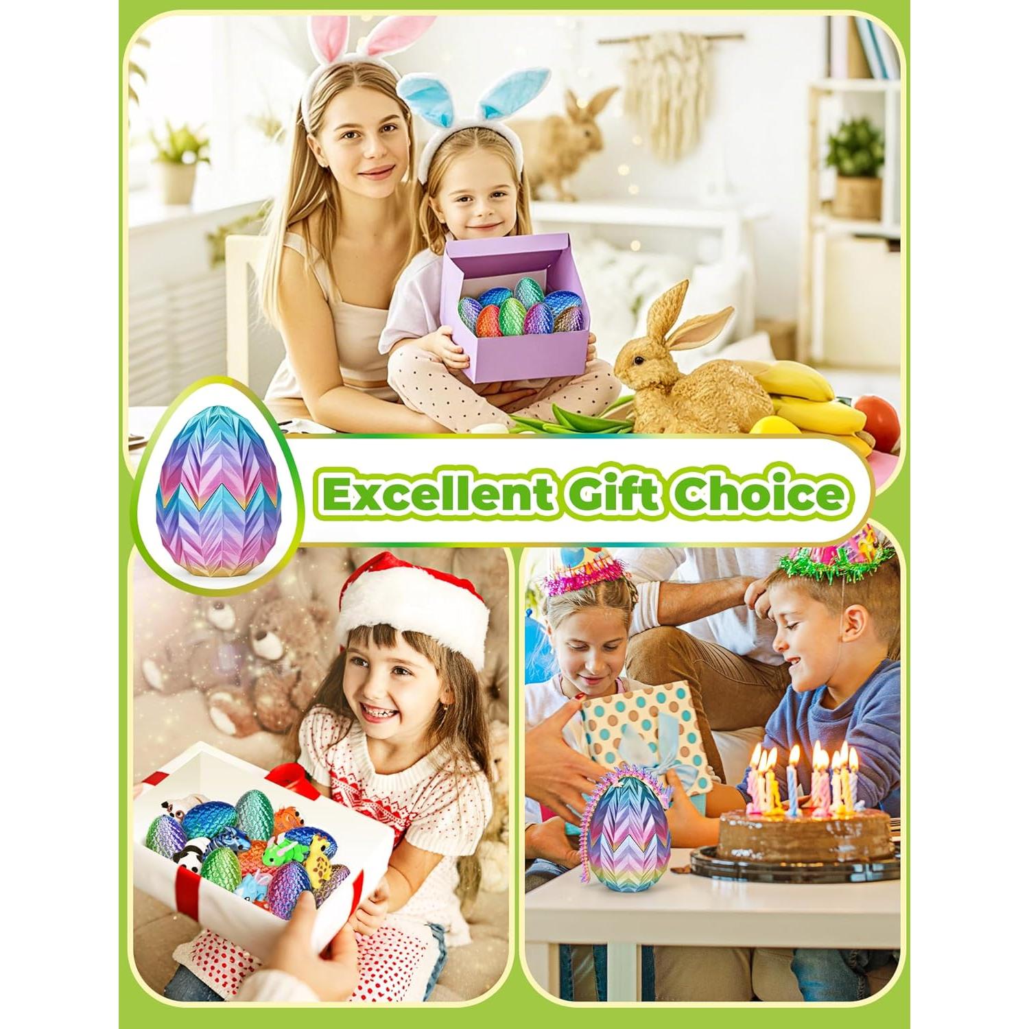 Huevo de Dragón Impreso en 3D Eisfiel - Set de Juguetes 10x10x13 cm