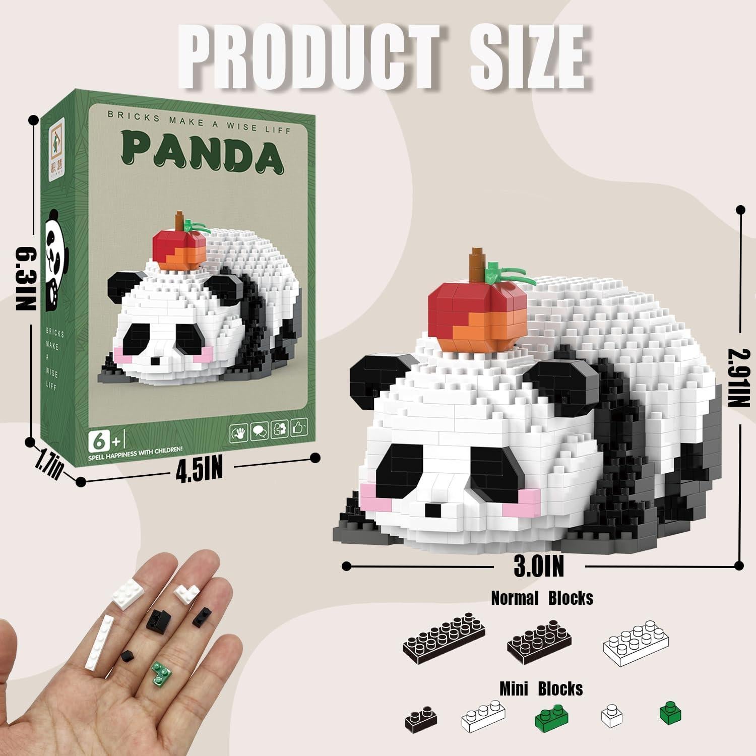 Mini Bloques de Construcción Panda MJDDJA 597PCS Juguete Educativo