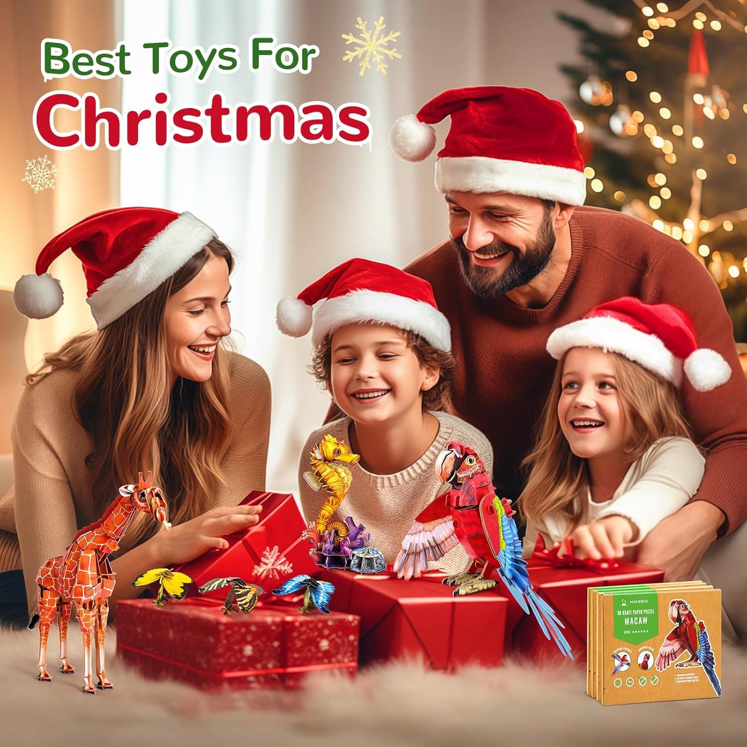 Rompecabezas 3D de Papel Makebug Polilla Actias para Niños 7+