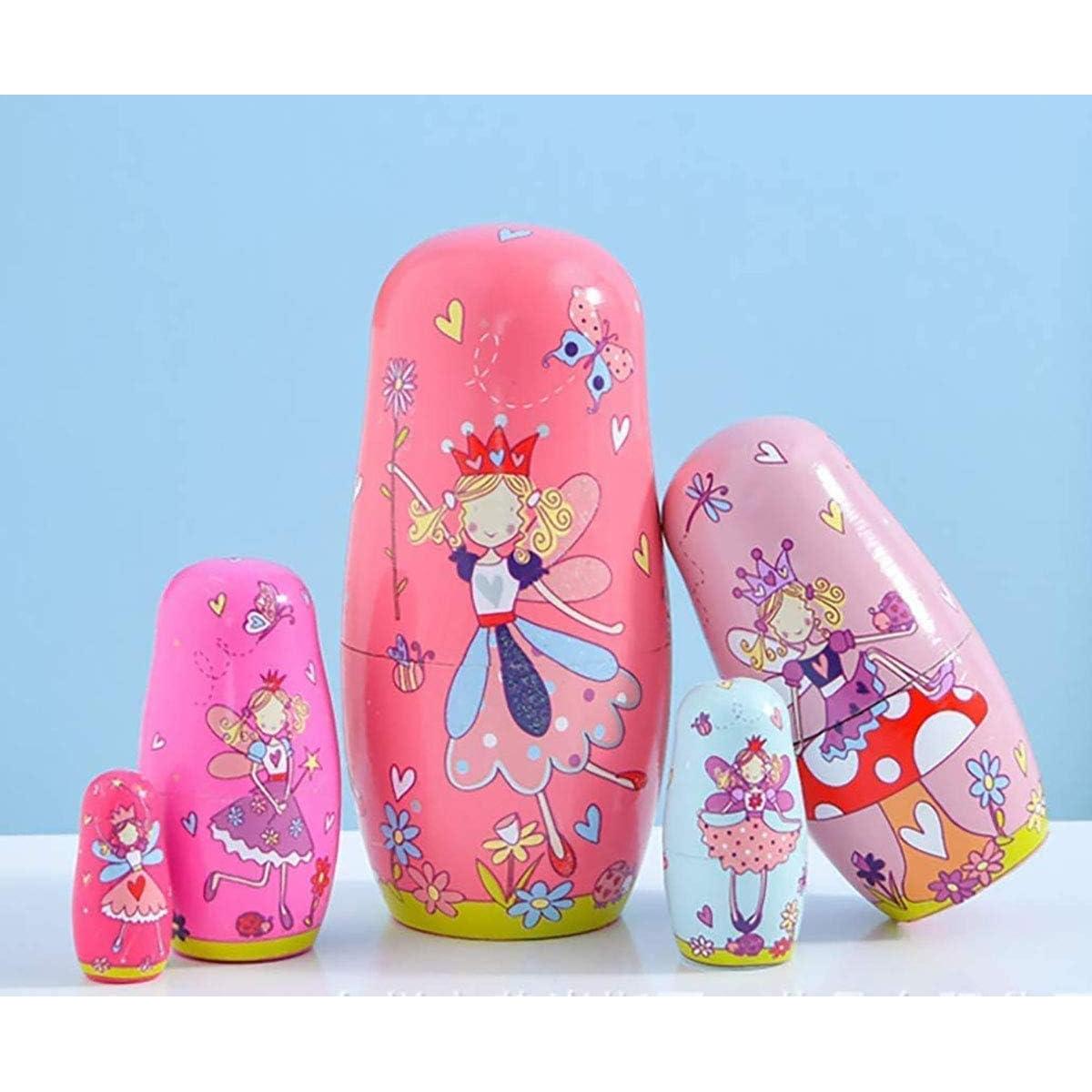 Muñecas Matryoshka Kakeah Juego de 5 Piezas de Madera