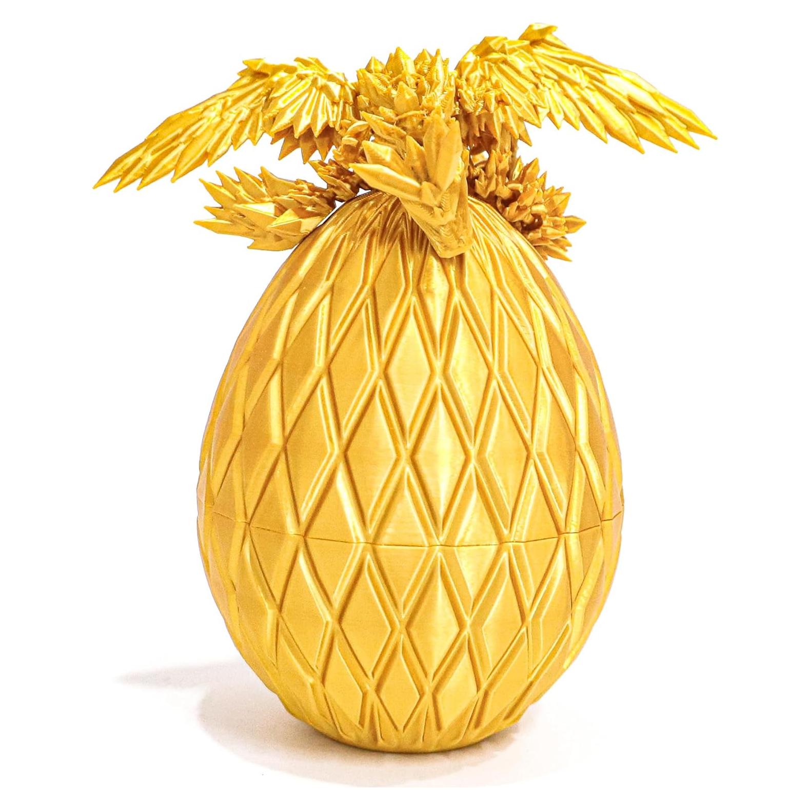 Huevo de Dragón Volador Flavery - 3D, Oro, 10.4x10.4cm
