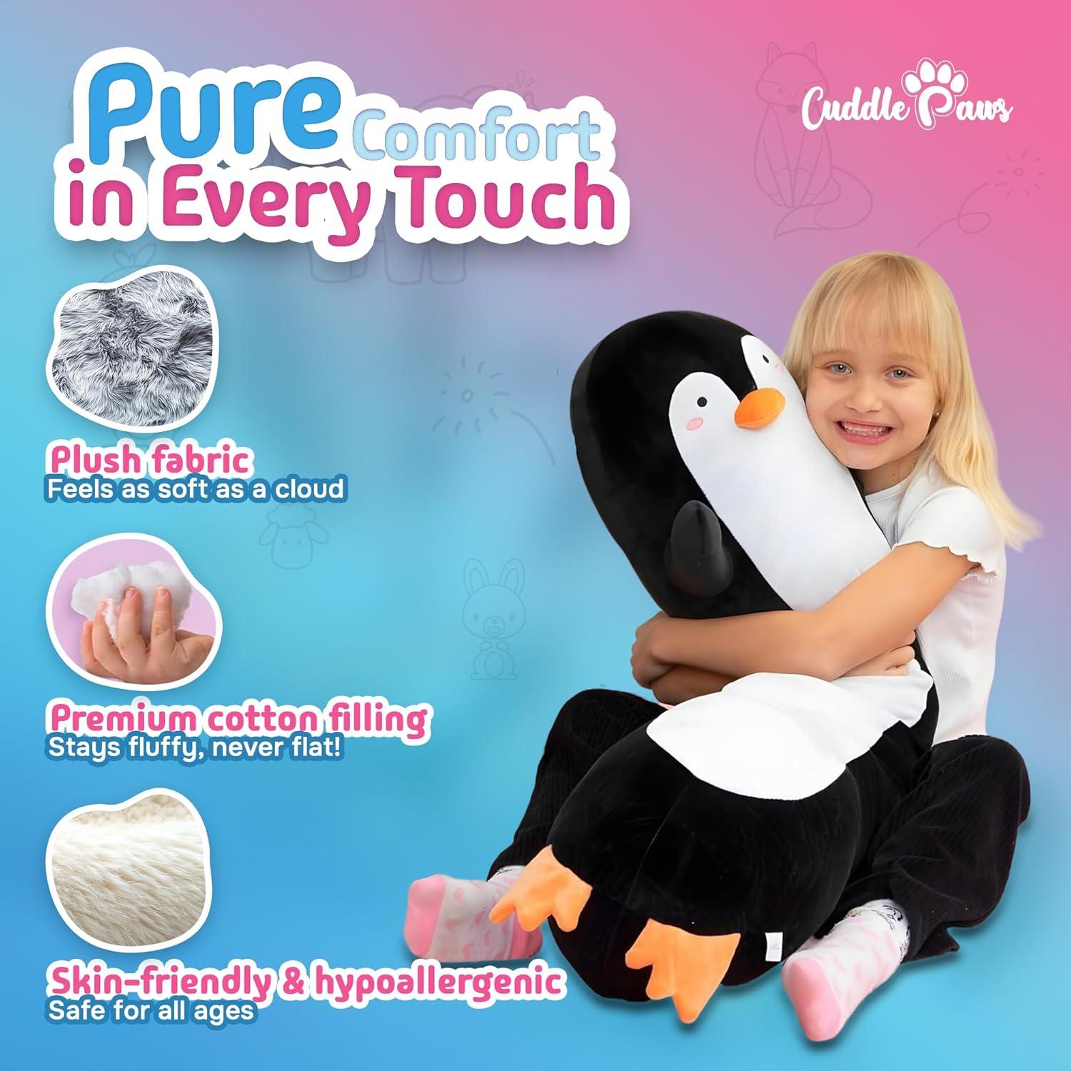 Almohada de Cuerpo Pingüino Cuddle Paws 89 cm Suave