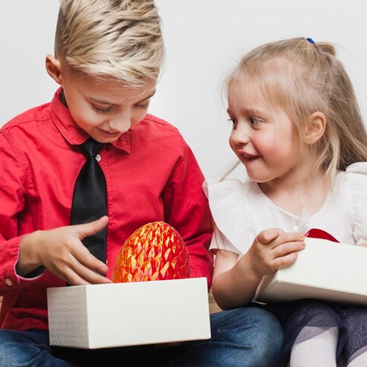 Huevo de Dragón 3D ACTICO con Dragón Articulado Rojo 9.9cm