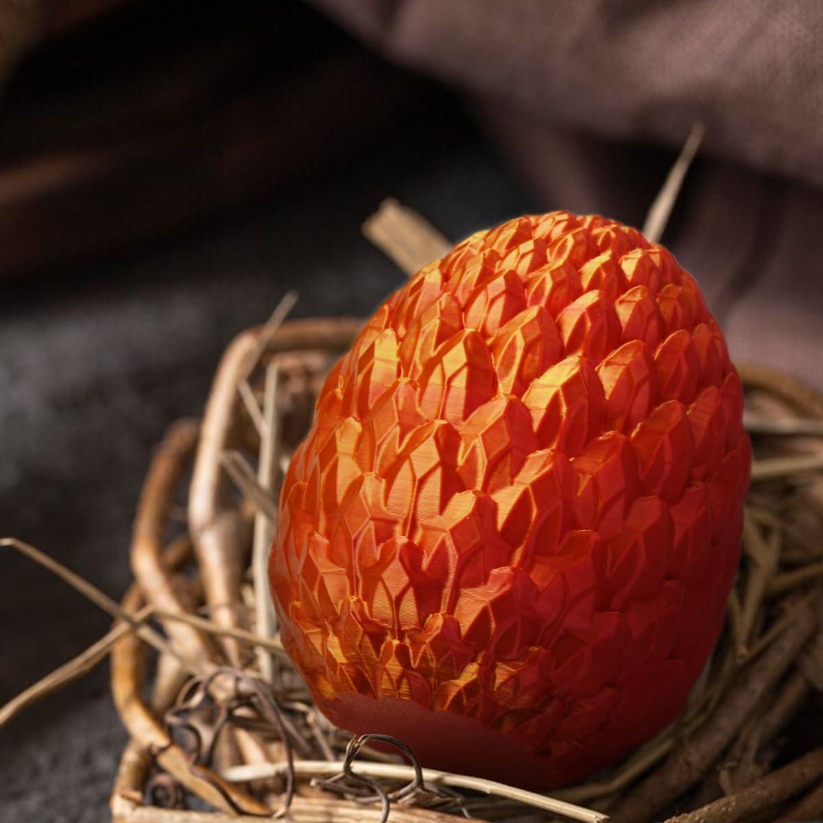 Huevo de Dragón 3D ACTICO con Dragón Articulado Rojo 9.9cm