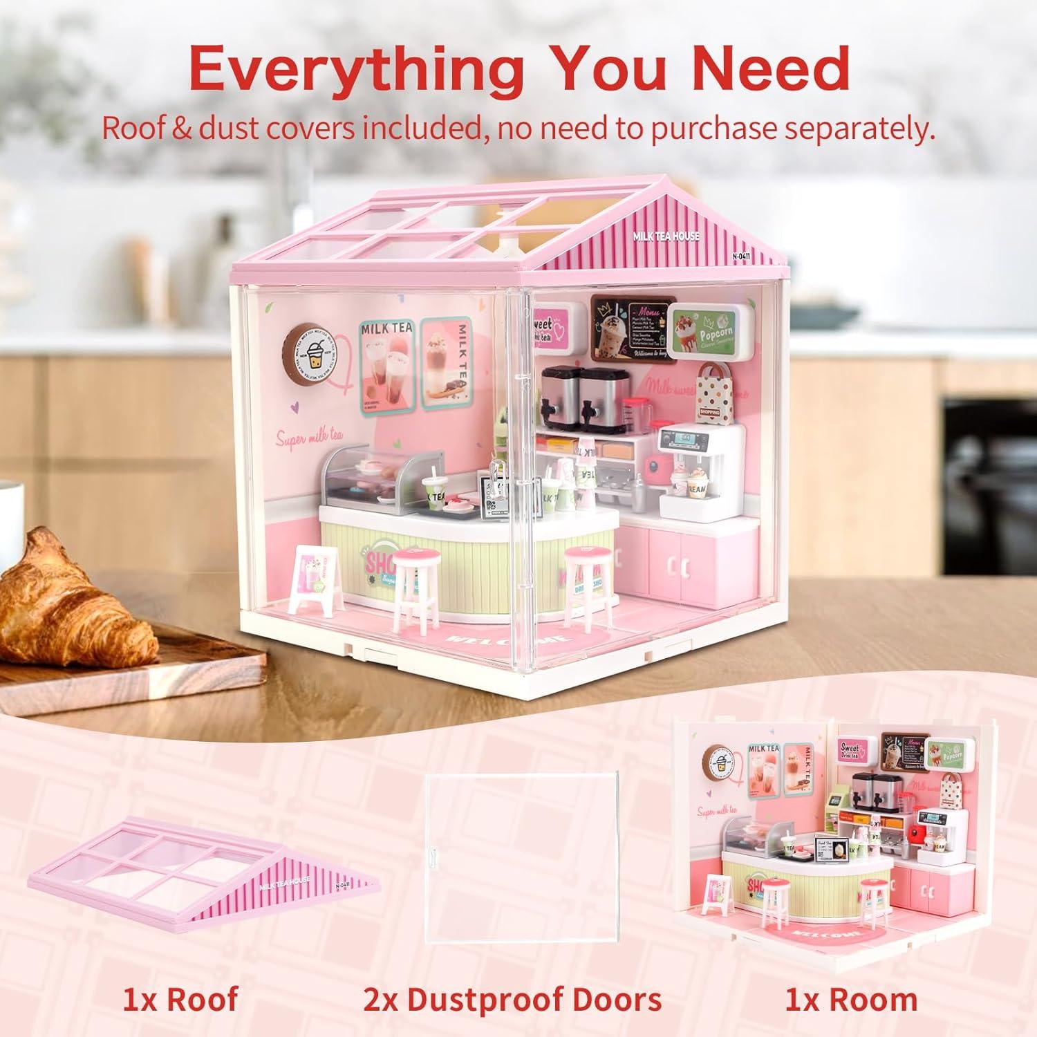 Bloques de Construcción LED Hallisun Tienda de Té 19x19x21.5cm