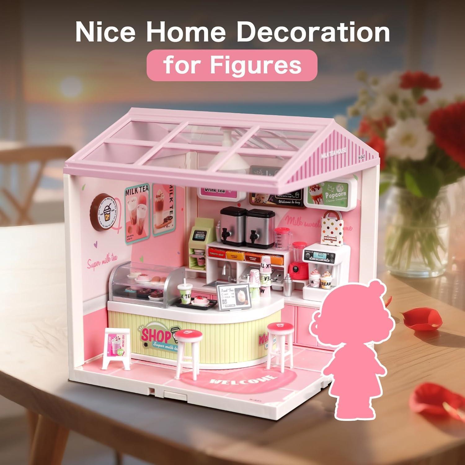 Bloques de Construcción LED Hallisun Tienda de Té 19x19x21.5cm