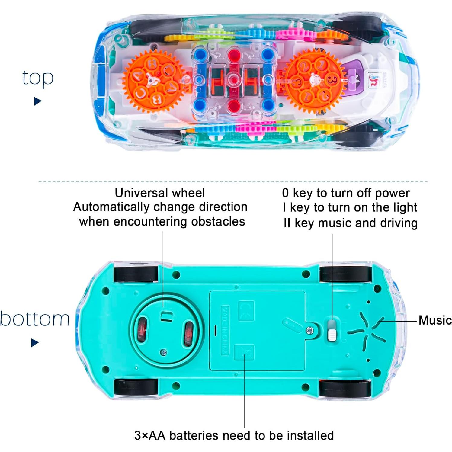 Tren Eléctrico Transparente Berry President con Luces y Música
