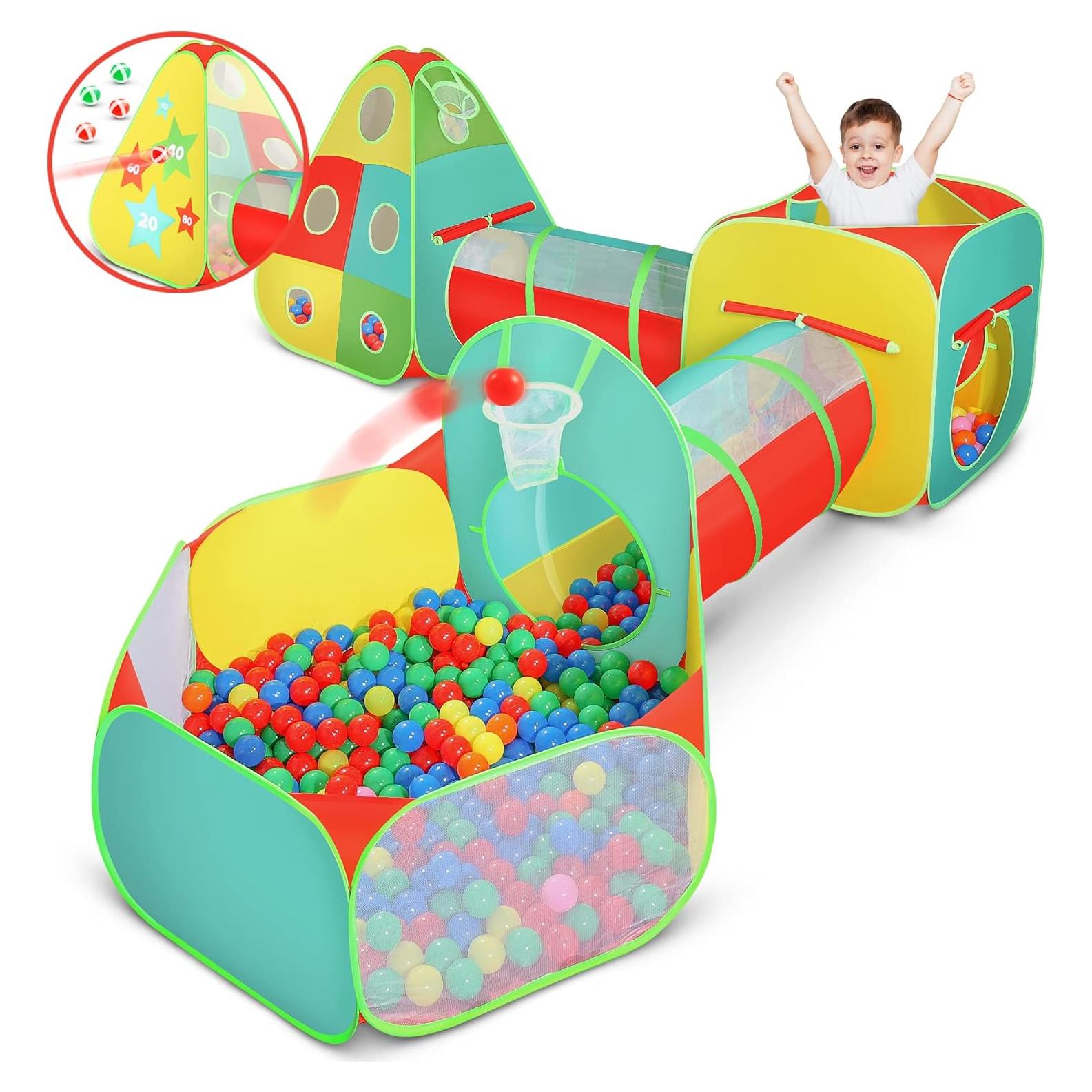 Carpa de Juego Kiddzery 5 Piezas con Piscina de Pelotas