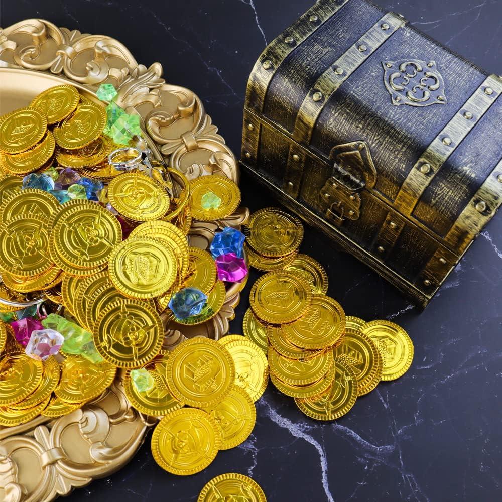 Cofre del Tesoro Pirata AEVBSOY con Cerradura 14x10x11 cm