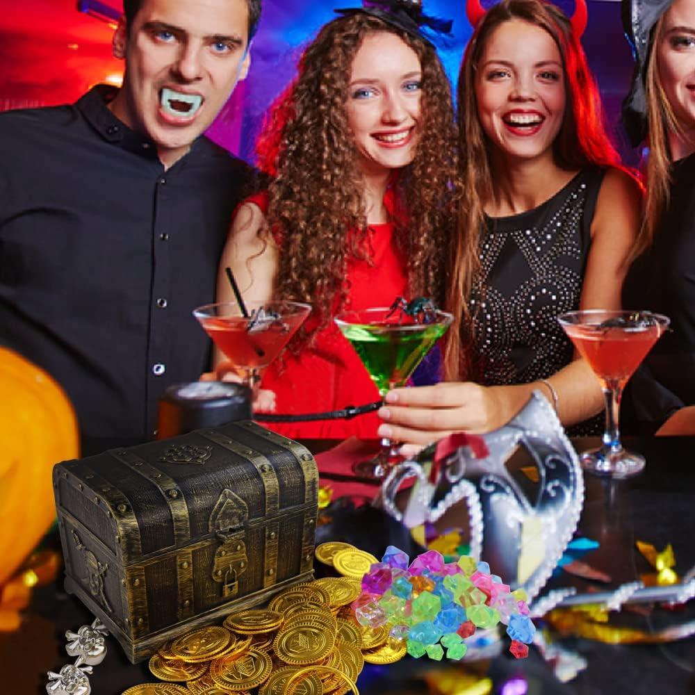 Cofre del Tesoro Pirata AEVBSOY con Cerradura 14x10x11 cm