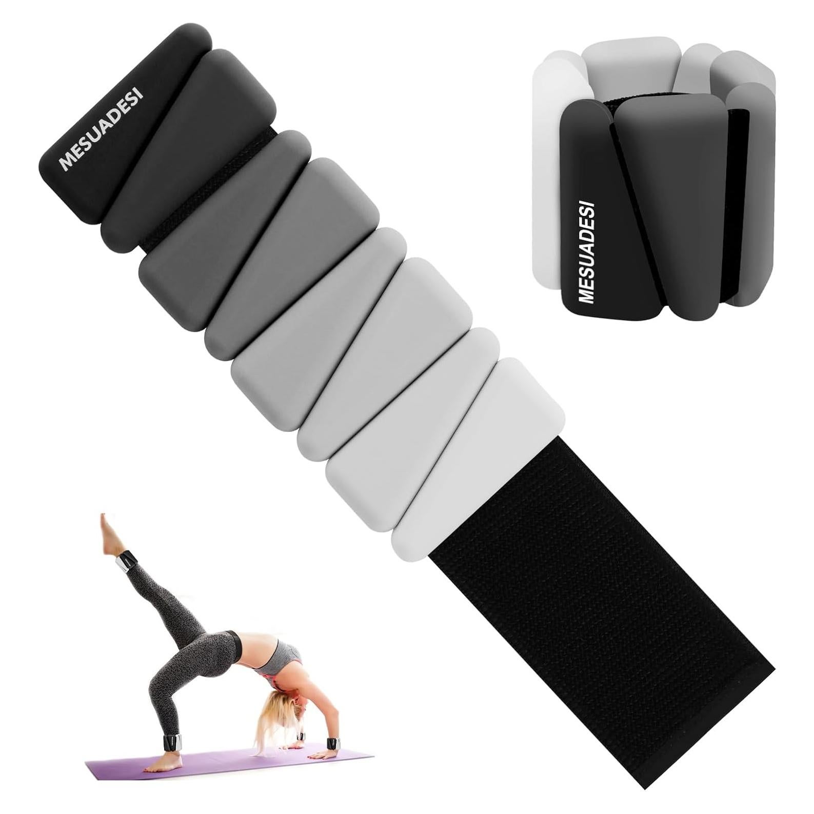 Pesas de Muñeca Ajustables MESUADESI 0.45Kg para Fitness