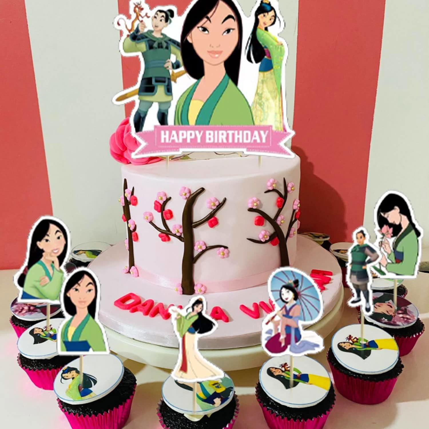 Decoraciones de Fiesta de Cumpleaños Princesa Mulan - Set Completo