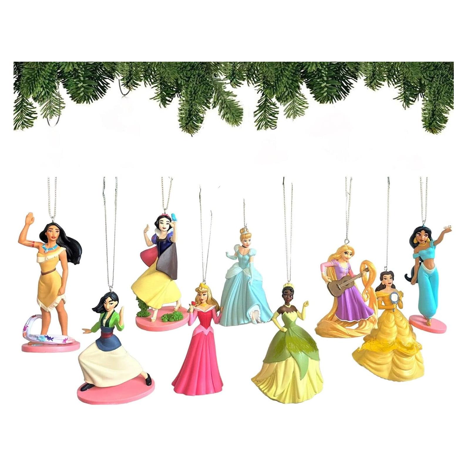 Conjunto de Adornos Navideños Princesas PVC 9 Figuras 7.62 cm