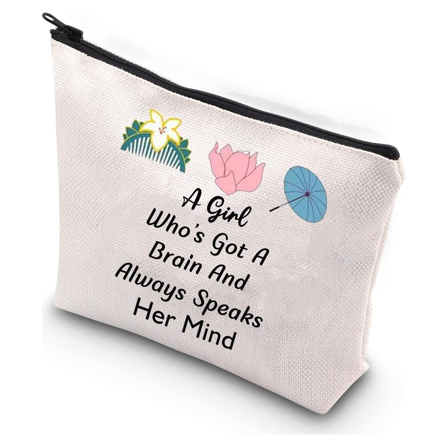 Bolsa de Maquillaje Cosmético MNIGIU Inspiración Mulan 23.5x17cm