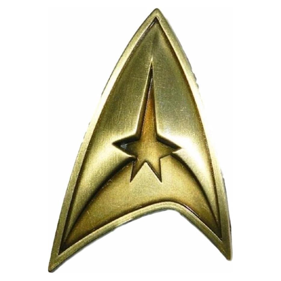 Pin de Metal Bronce Star Trek Logo Comando 6.03x3.81 cm