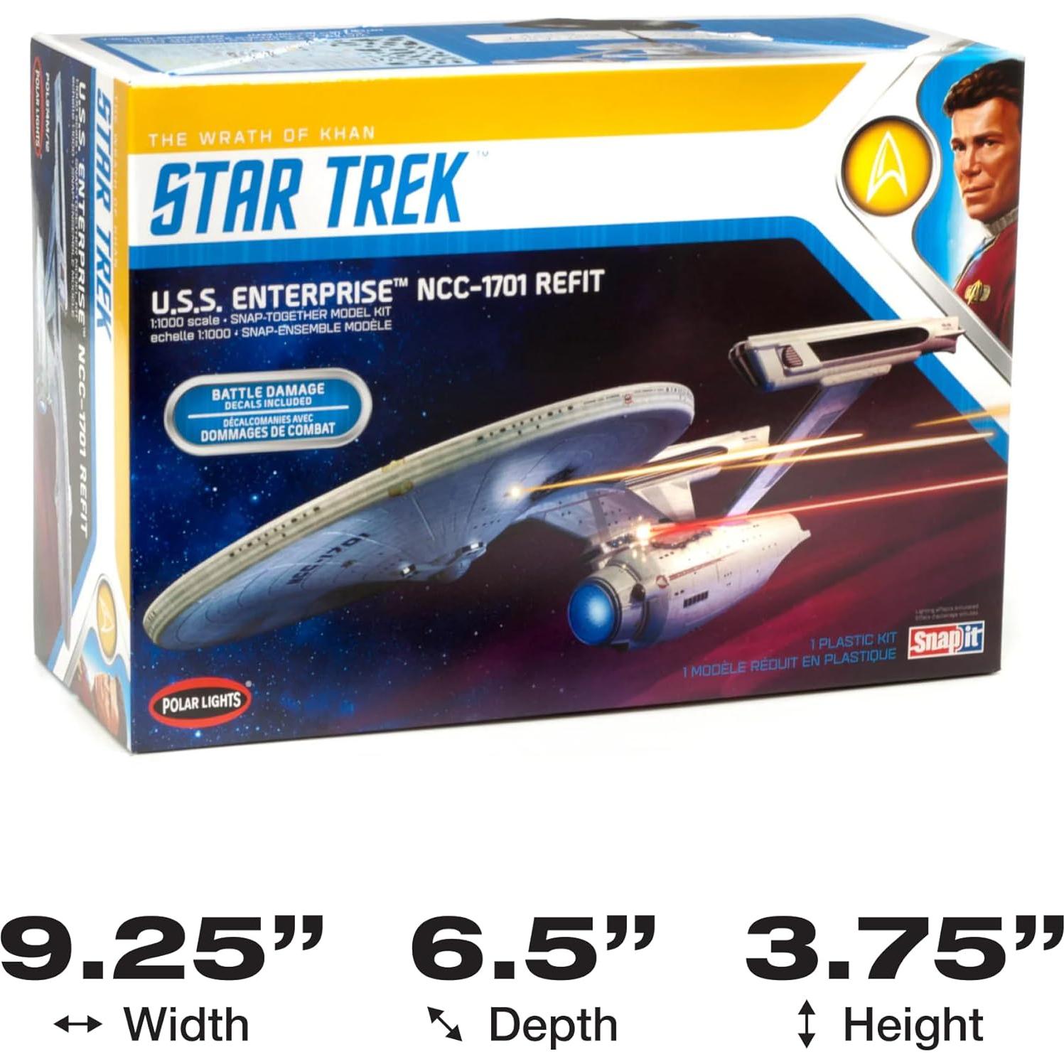 Kit de Modelo Polar Lights Star Trek U.S.S. Enterprise 1:1000