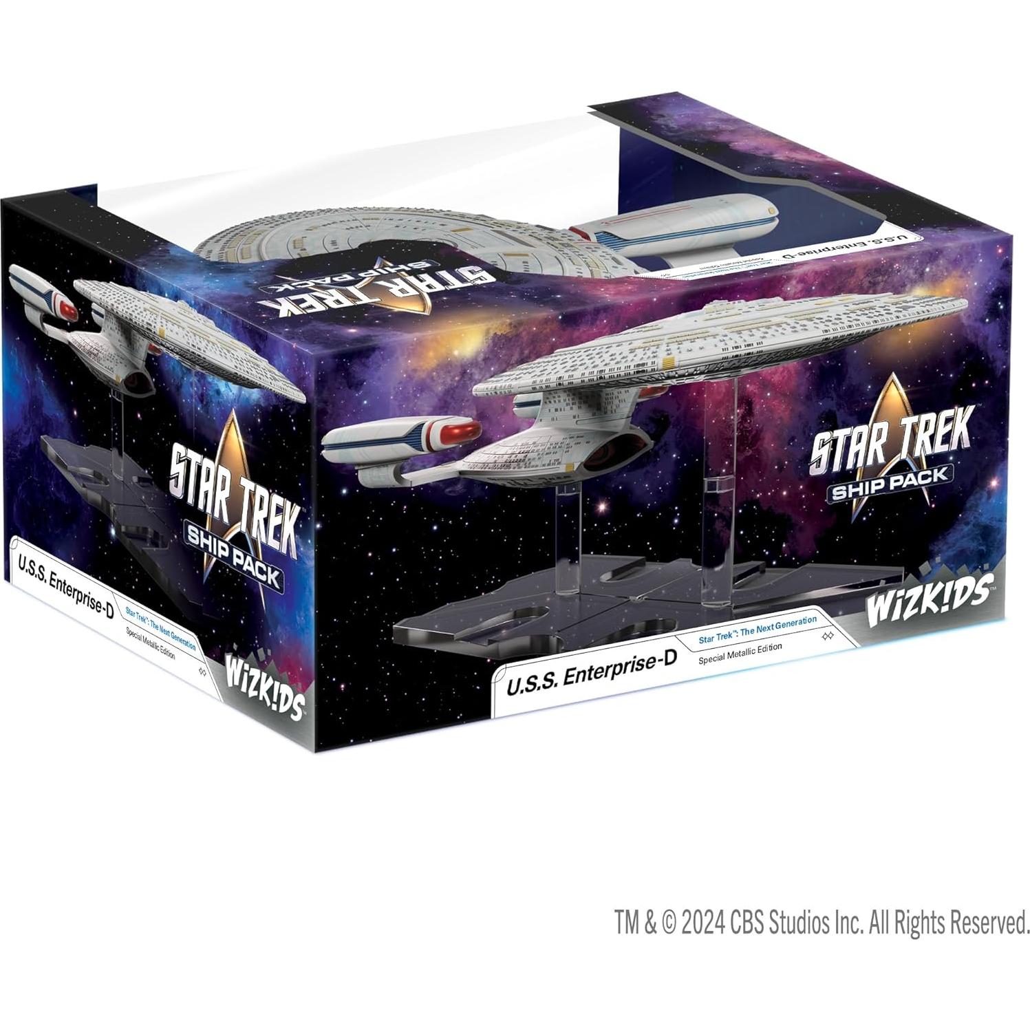 Miniatura U.S.S. Enterprise-D WizKids 22.86x17.78 cm Detallada