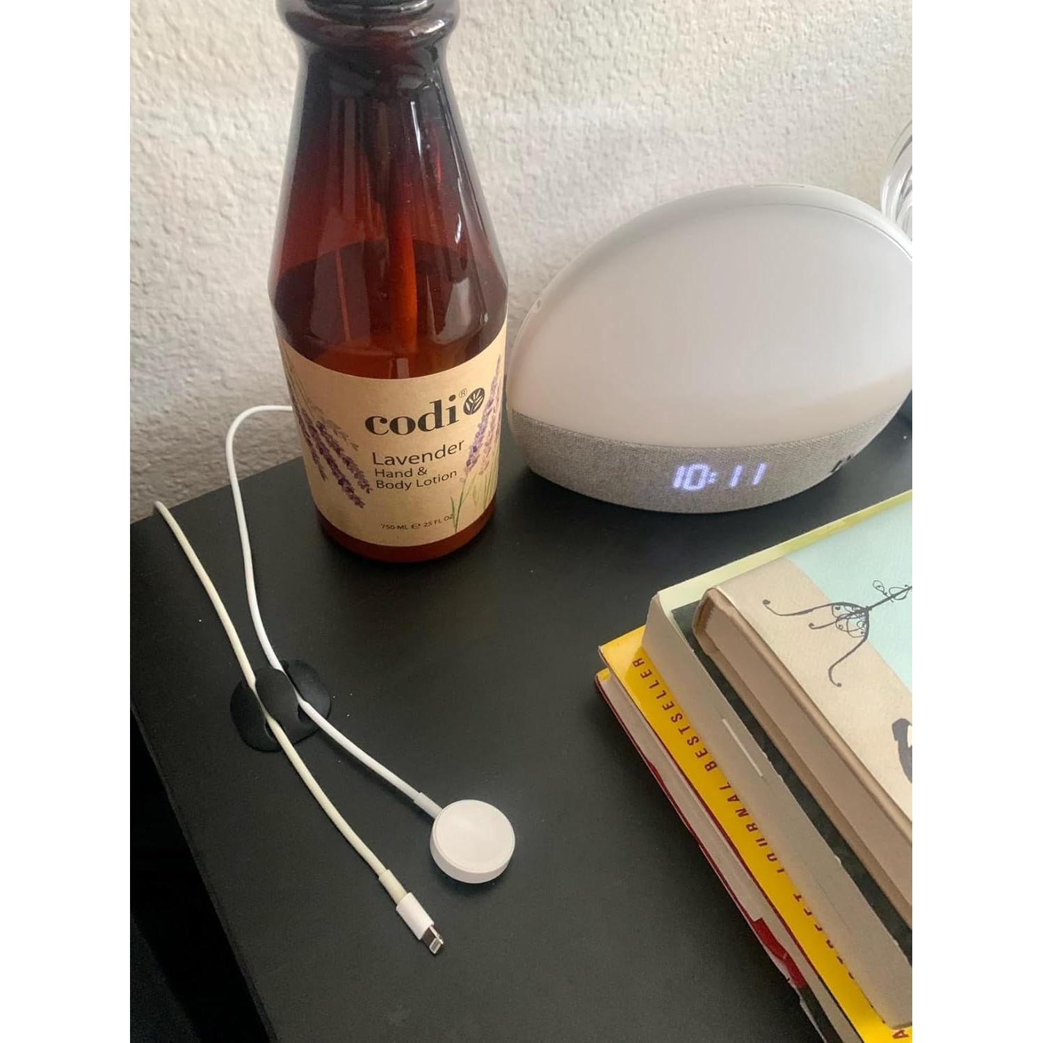 Organizador de Cables OHill, 24 Clips Adhesivos Negros