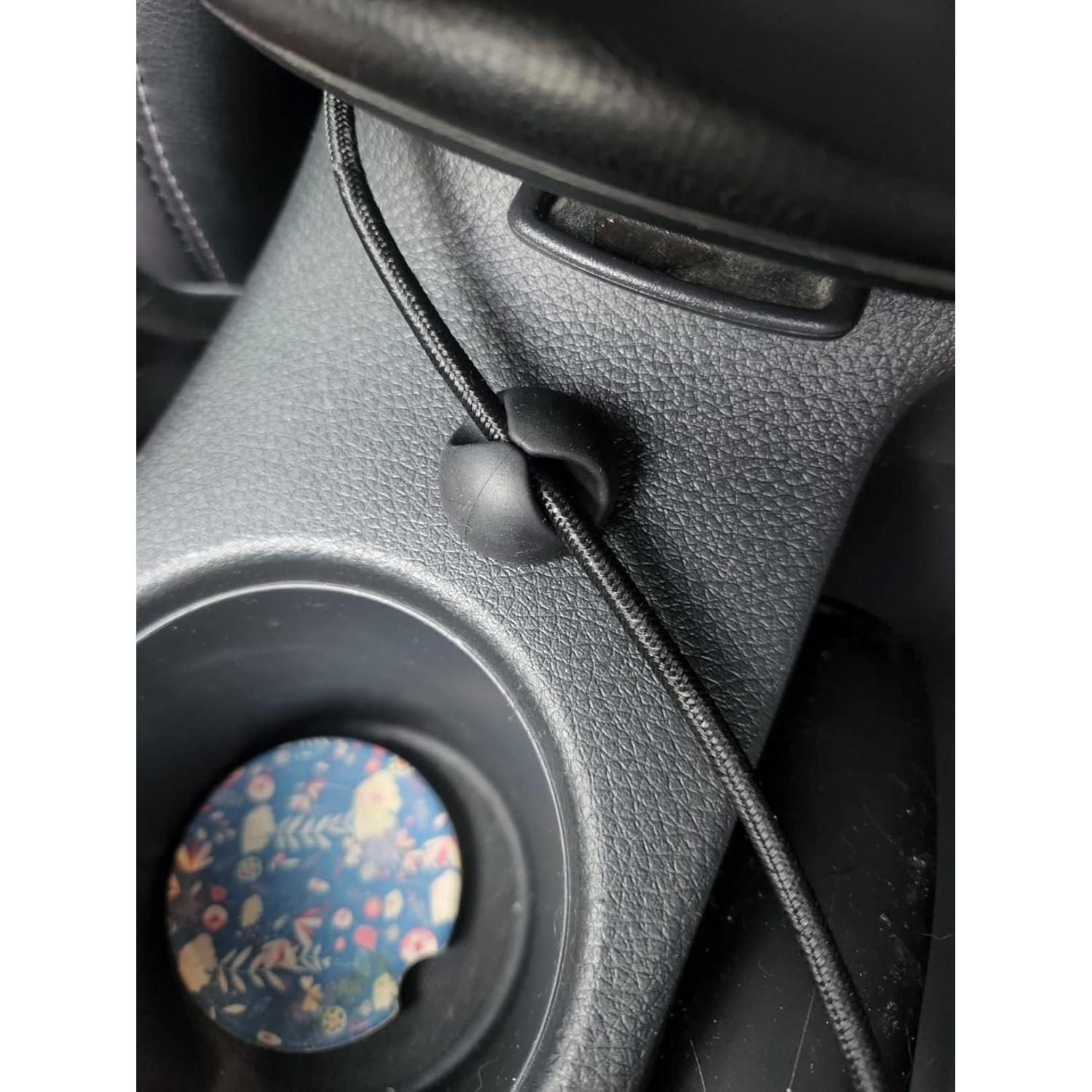 Organizador de Cables OHill, 24 Clips Adhesivos Negros