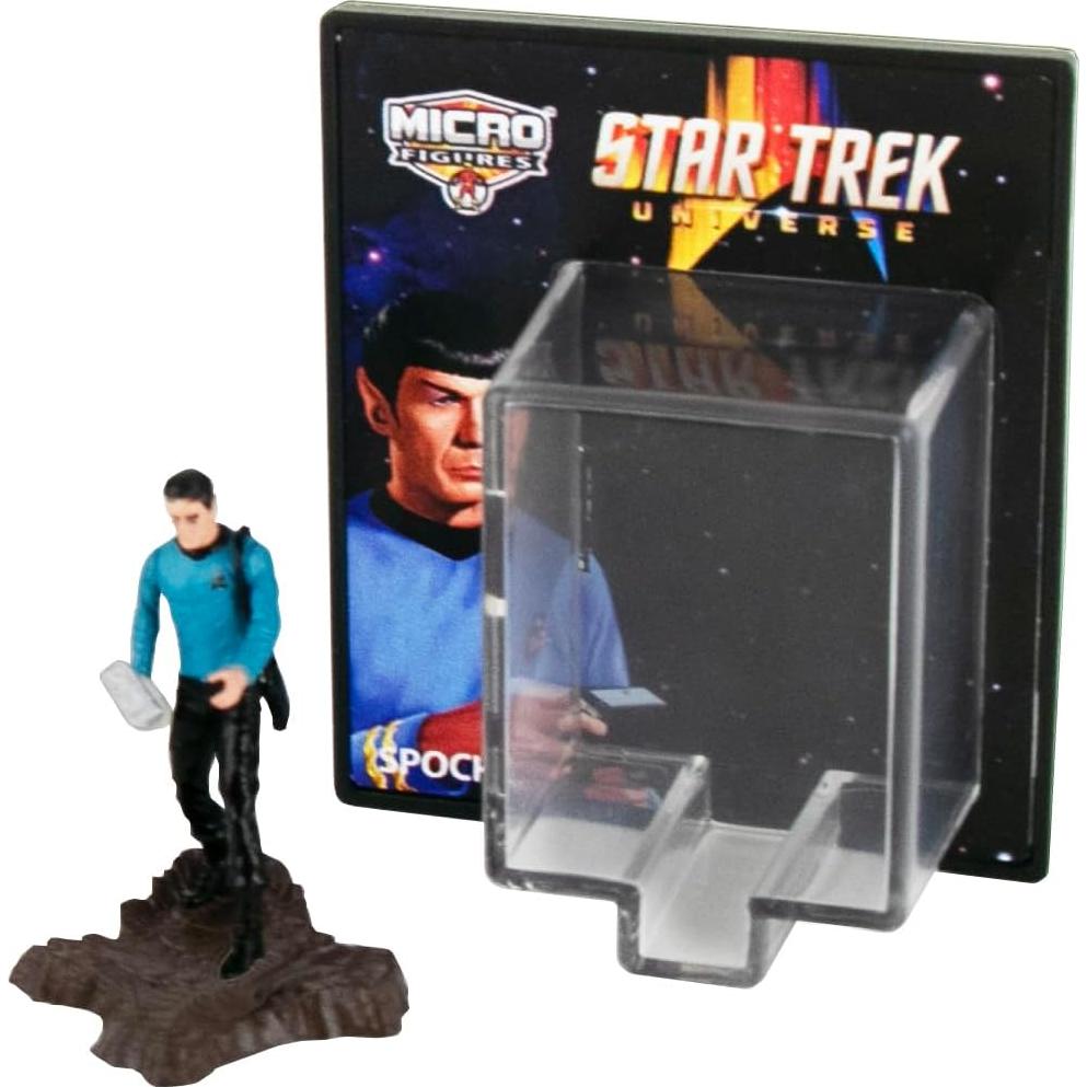 Micro Figuras Star Trek Capitán Kirk, Sr. Spock y U.S.S. Enterprise
