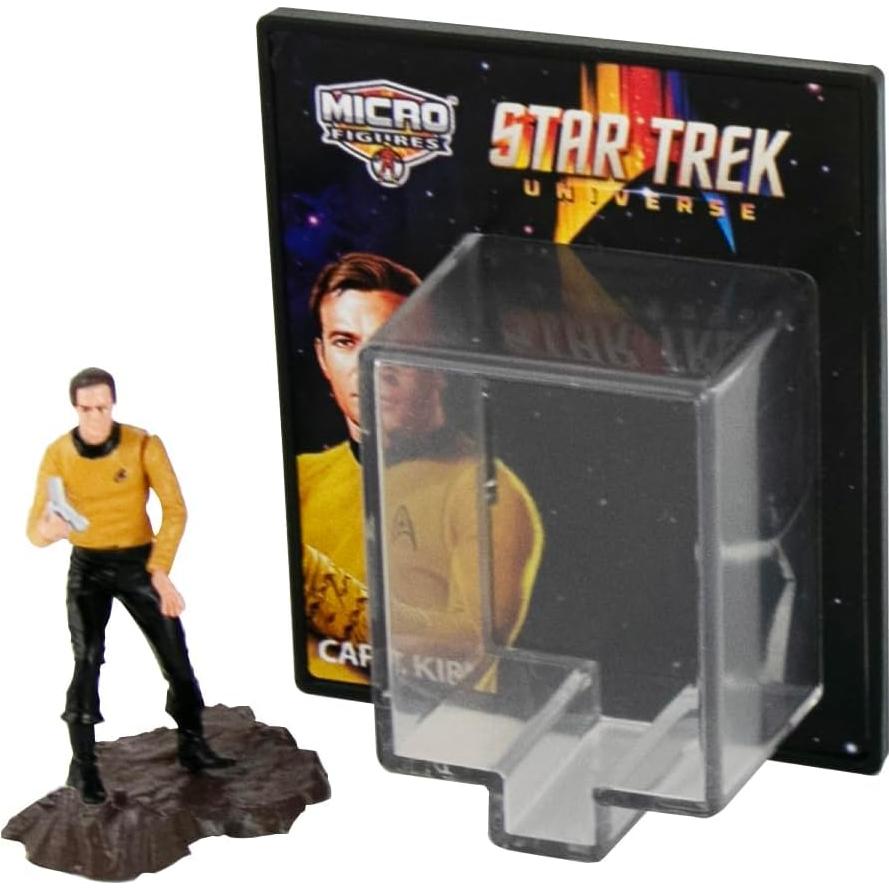 Micro Figuras Star Trek Capitán Kirk, Sr. Spock y U.S.S. Enterprise