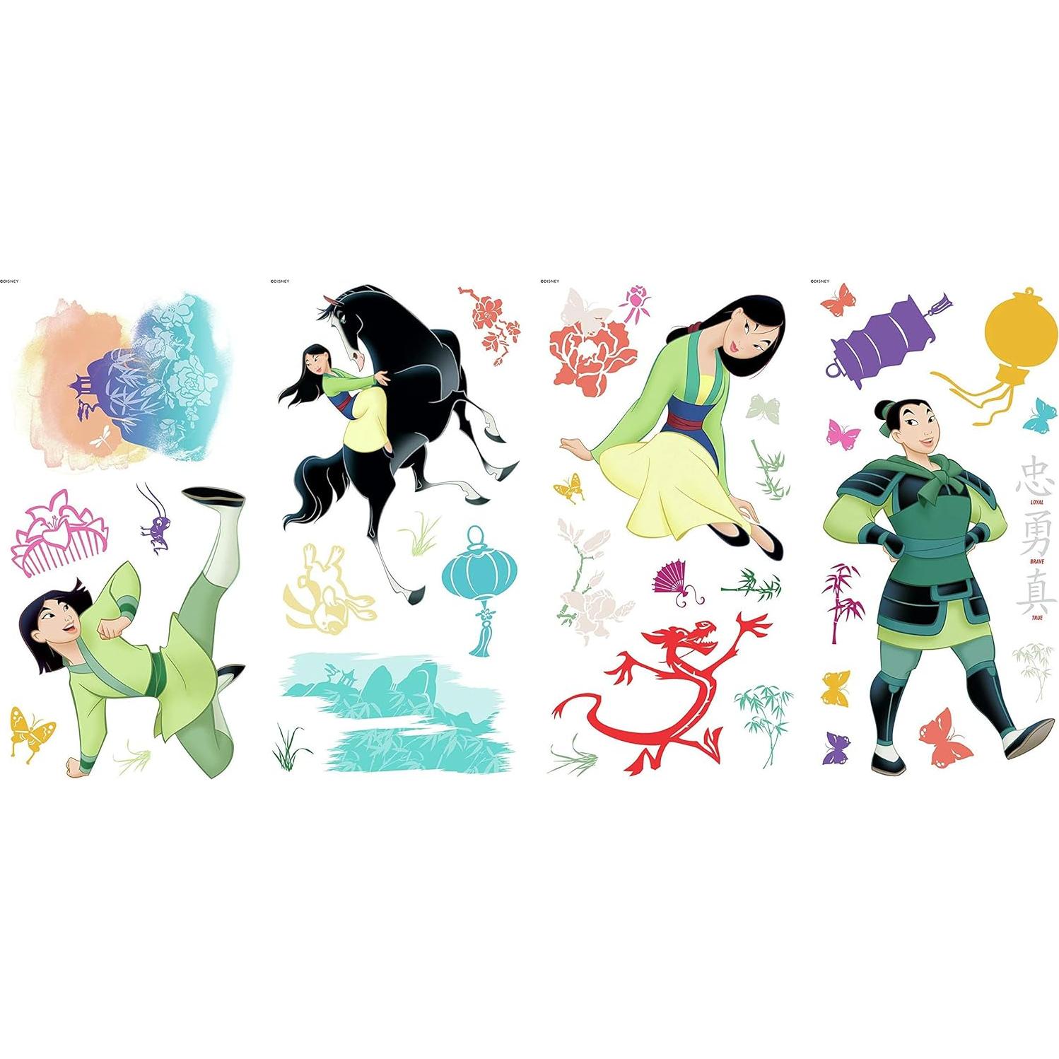 Calcomanías de Pared Disney Mulan RoomMates 36 Piezas