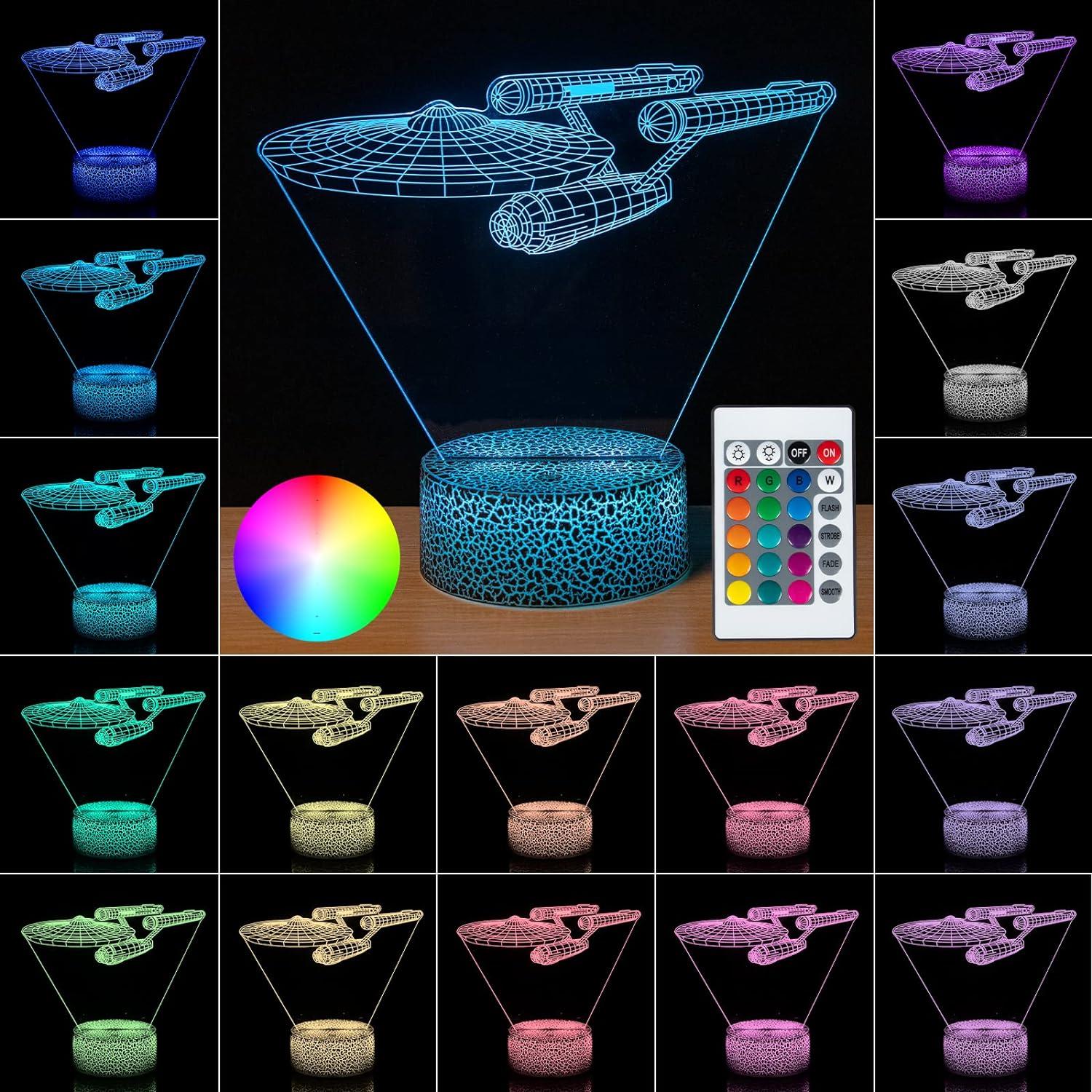 Lámpara Nocturna LED Smalody 3D Cambio de Color Táctil