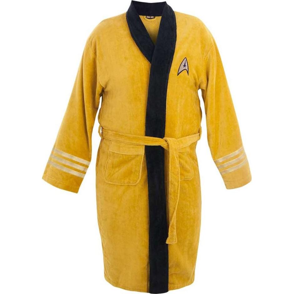 Bata de Baño de Felpa Star Trek Capitán Kirk Amarillo Talla Única