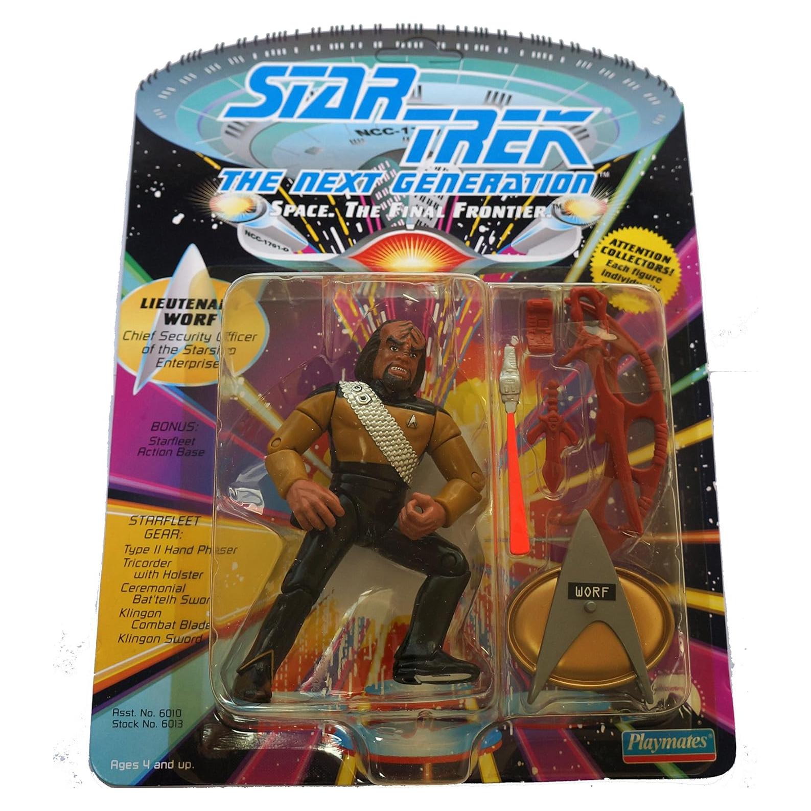 Figura de Acción Teniente Worf Playmates 1992 Firmada