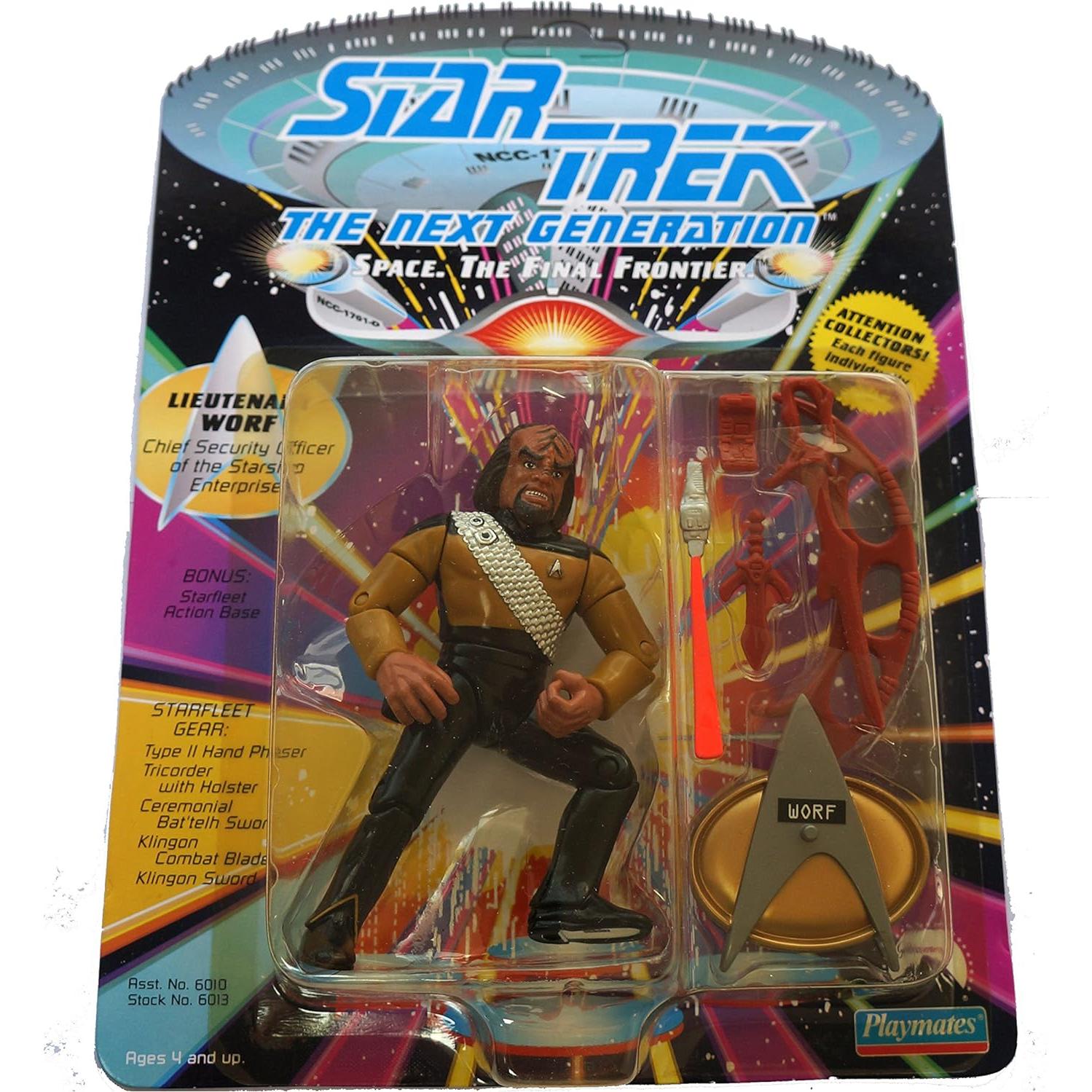 Figura de Acción Teniente Worf Playmates 1992 Firmada