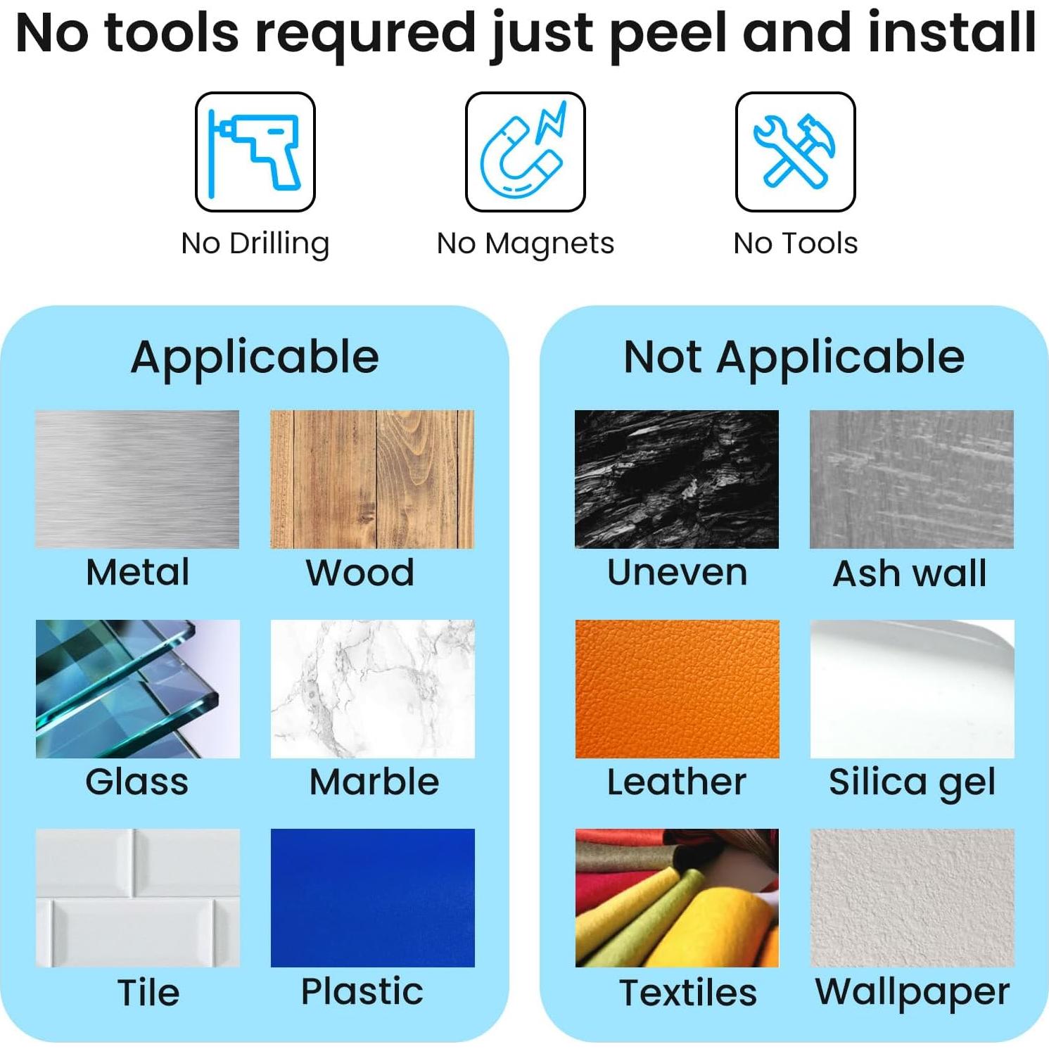 30 Clips Adhesivos TEZOP Negros para Gestión de Cables