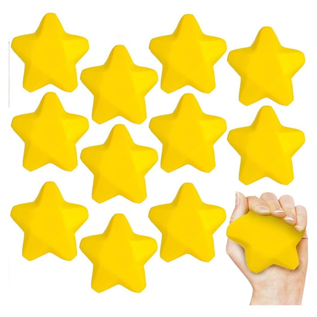 Paquete de 12 Pelotas Antiestrés Estrella ArtCreativity 7.62 cm