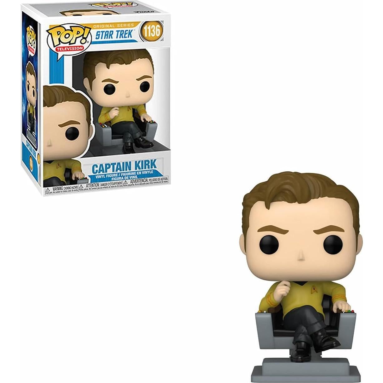 Figura de Vinilo Funko POP Capitán Kirk en Silla Star Trek