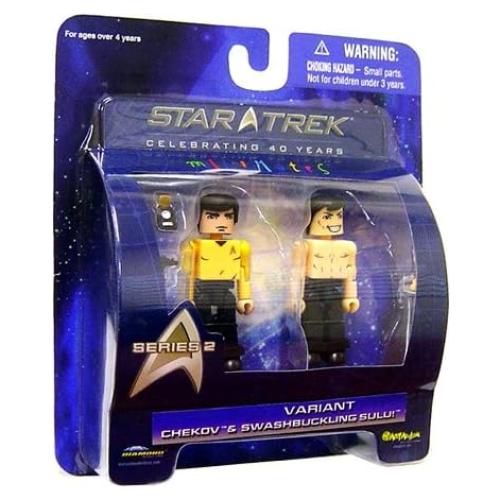 Figuras Mini Mates Star Trek Chekov y Sulu Diamond Select