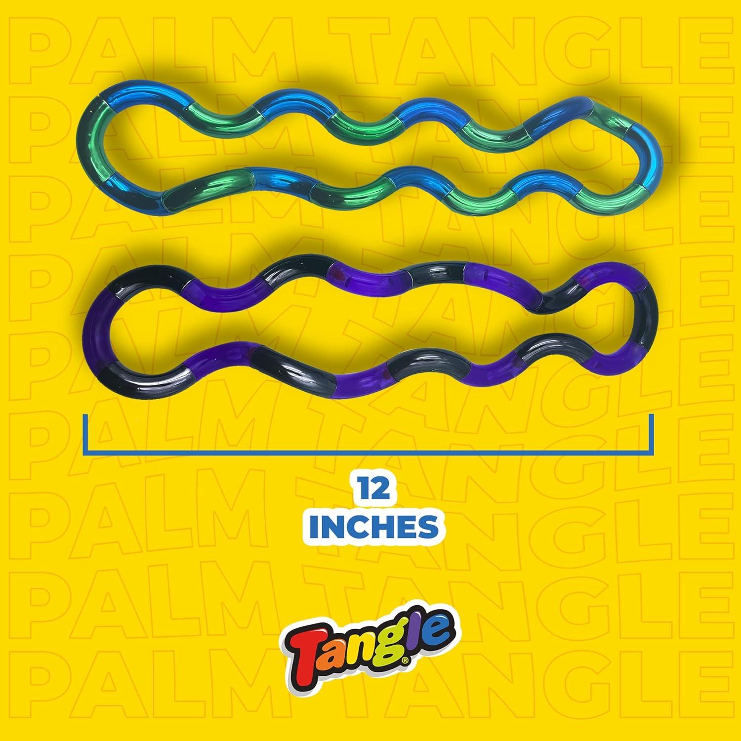 Tangle Palm Metallic 2-Pack Aqua Blue y Plum Purple - Juguete Antiestrés