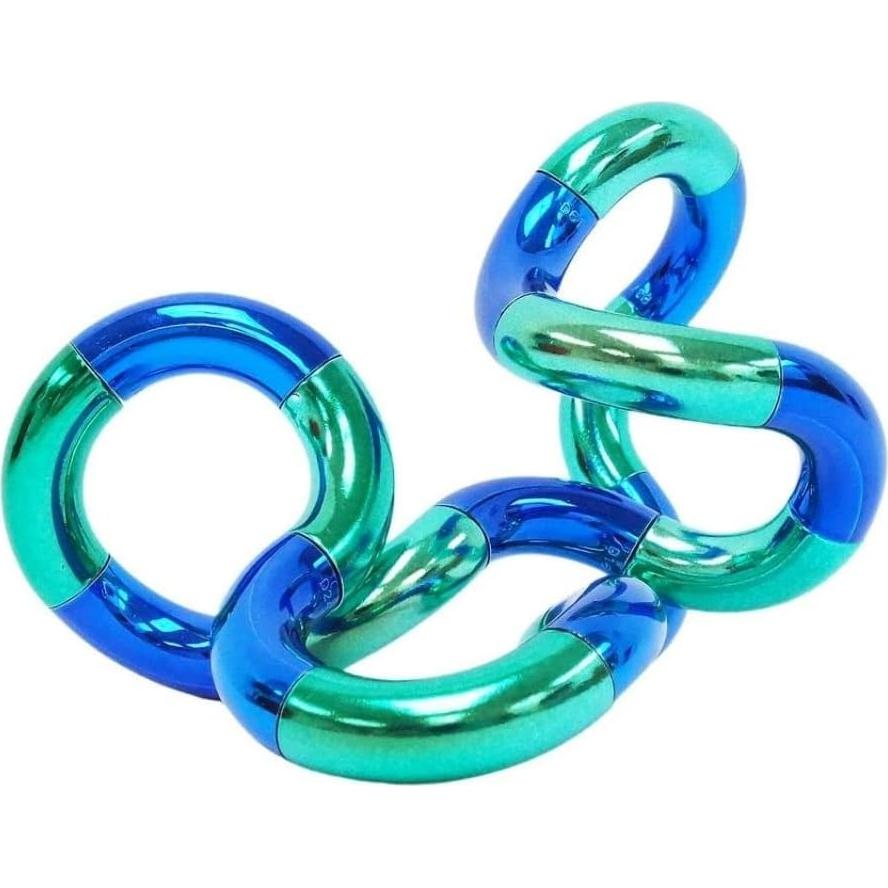 Tangle Palm Metallic 2-Pack Aqua Blue y Plum Purple - Juguete Antiestrés
