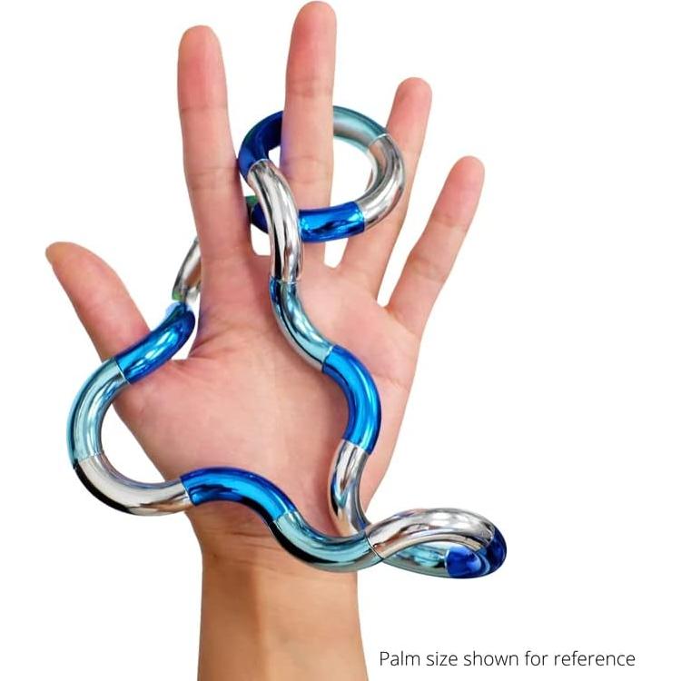 Tangle Palm Metallic 2-Pack Aqua Blue y Plum Purple - Juguete Antiestrés