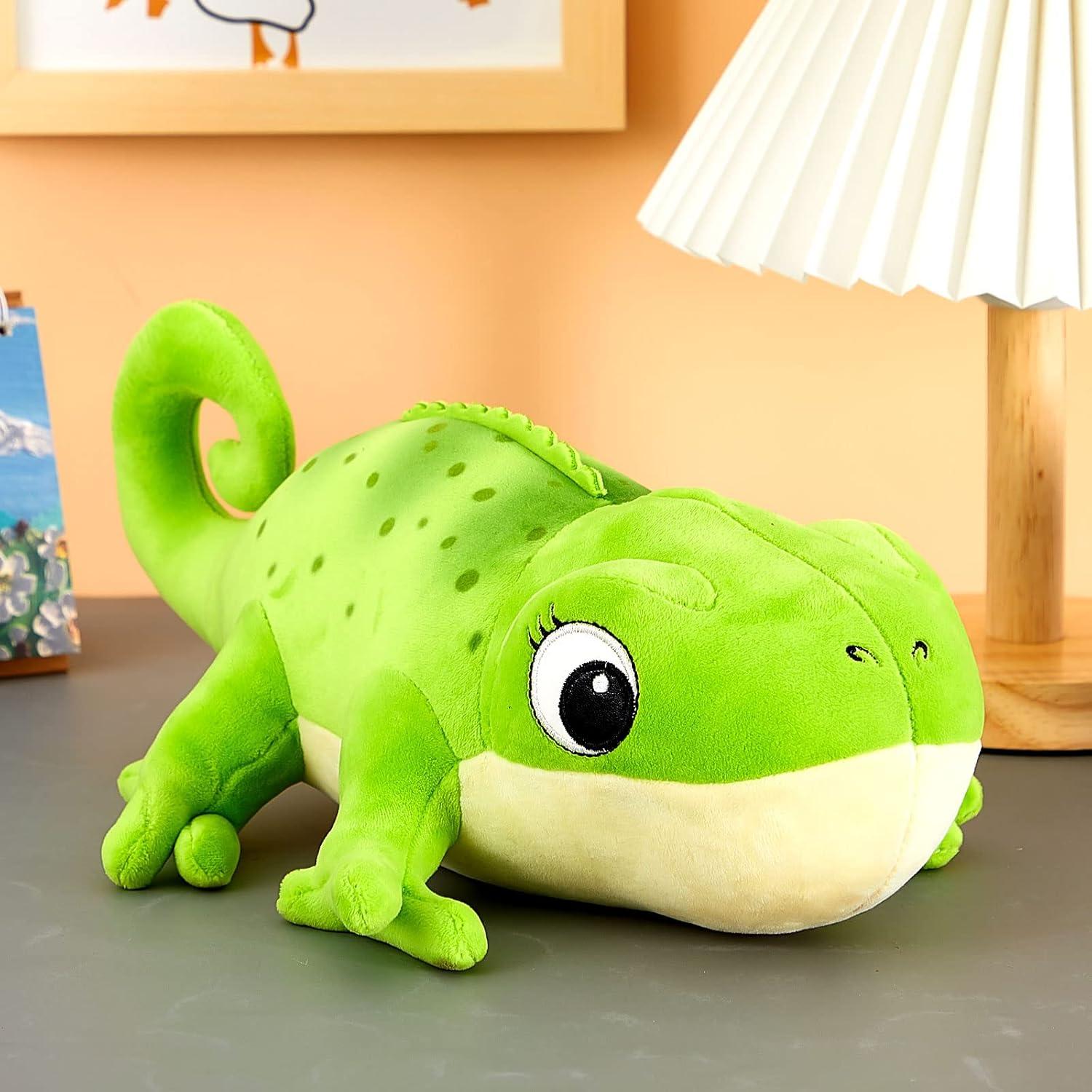 Peluche Camaleón Verde Zhanmai 30 cm Suave para Niños