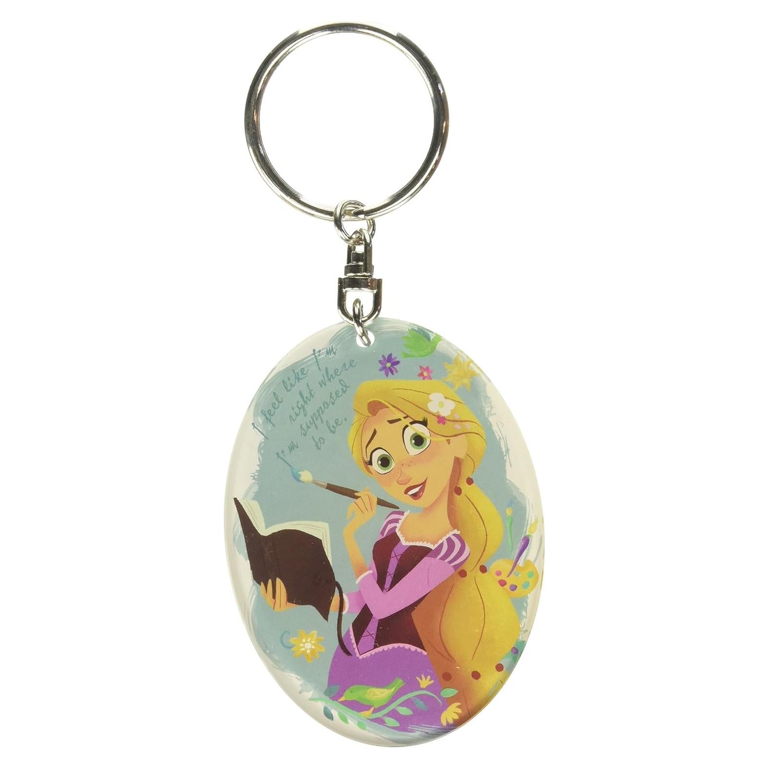 Llave Charm Lucite Disney Enredados Rapunzel Ovalada