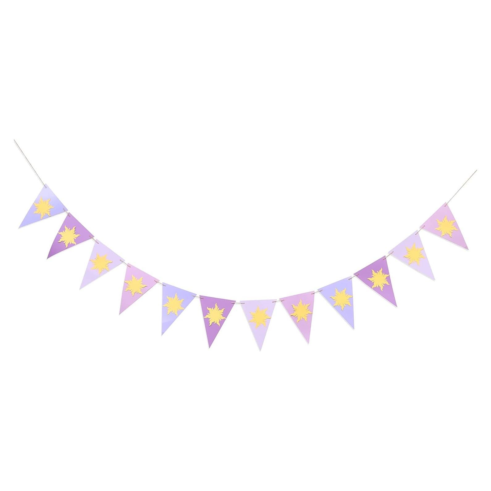 Banderín de Trona WAWOO para 1er Cumpleaños Sol Púrpura