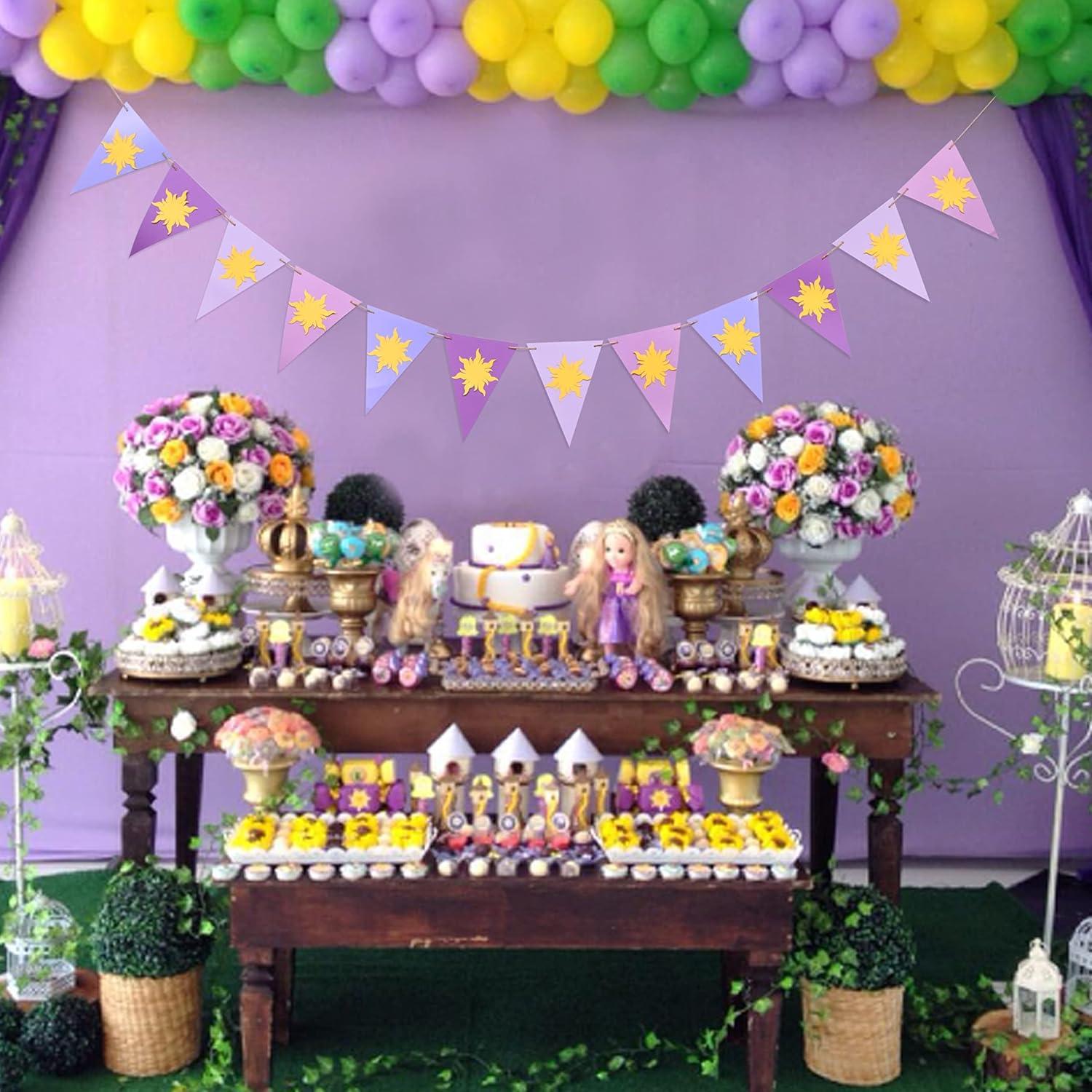 Banderín de Trona WAWOO para 1er Cumpleaños Sol Púrpura