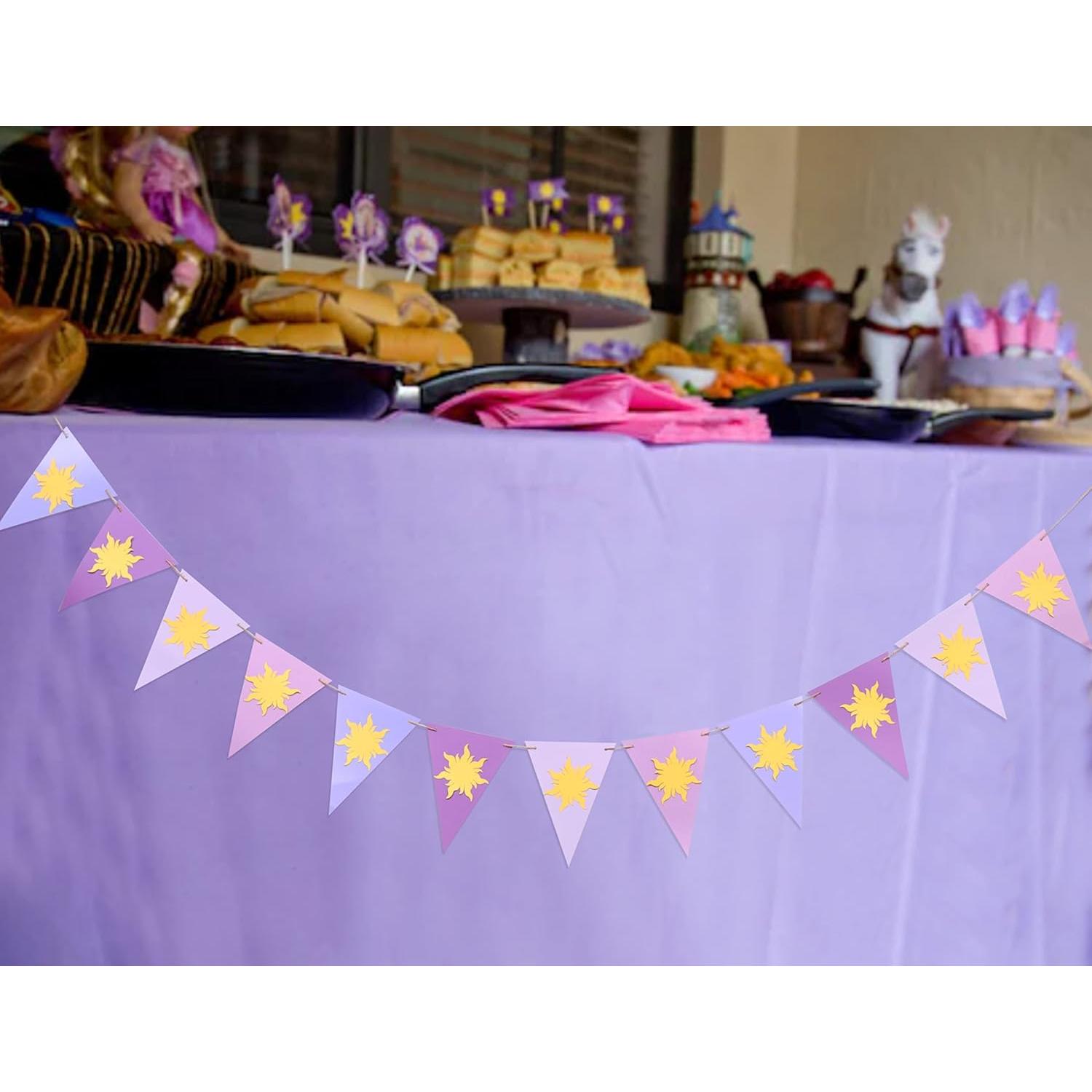 Banderín de Trona WAWOO para 1er Cumpleaños Sol Púrpura