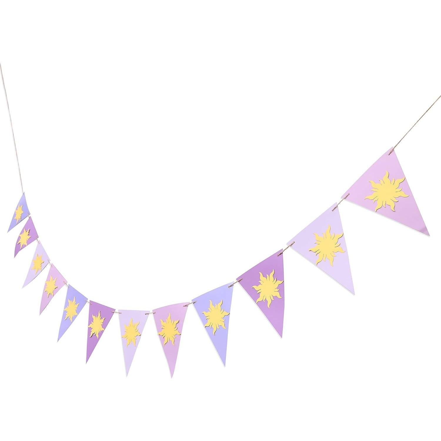 Banderín de Trona WAWOO para 1er Cumpleaños Sol Púrpura