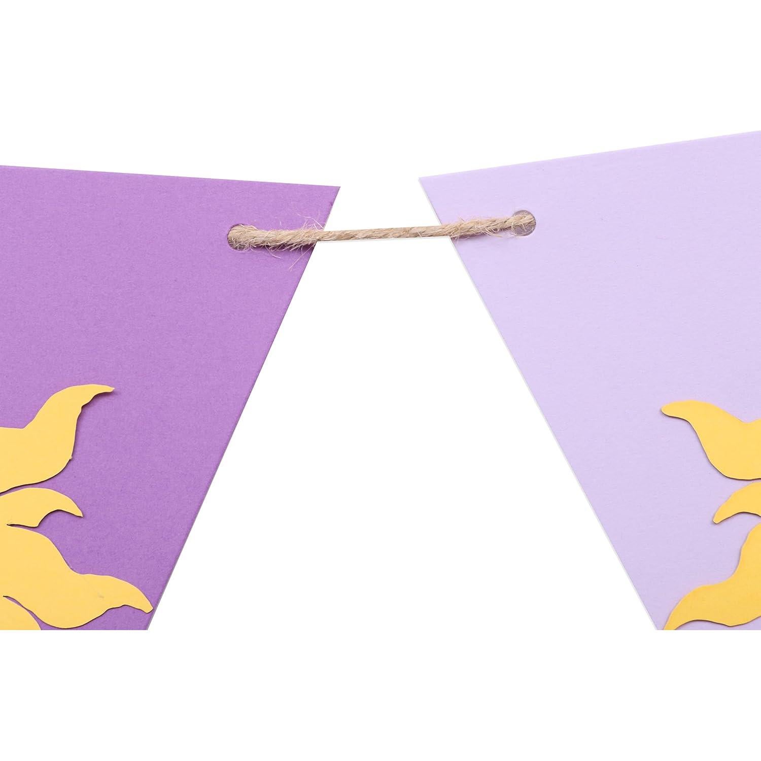 Banderín de Trona WAWOO para 1er Cumpleaños Sol Púrpura