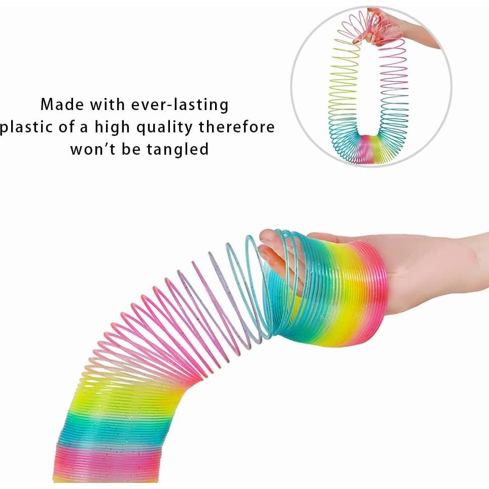 Resorte Gigante de Arcoíris WOBOX 10.7cm - Juguete Mágico