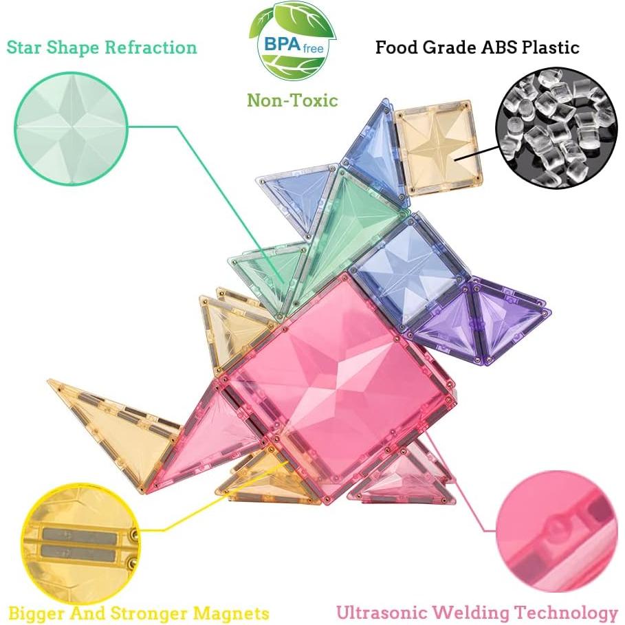 Juego de Azulejos Magnéticos MEGAGONTILES 120 PCS STEM