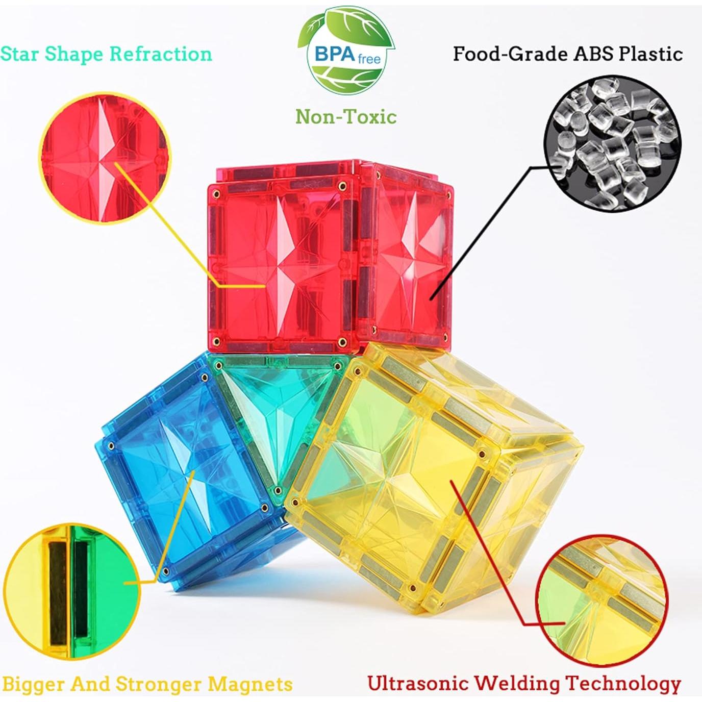 Juego de Azulejos Magnéticos MEGAGONTILES 182 Piezas