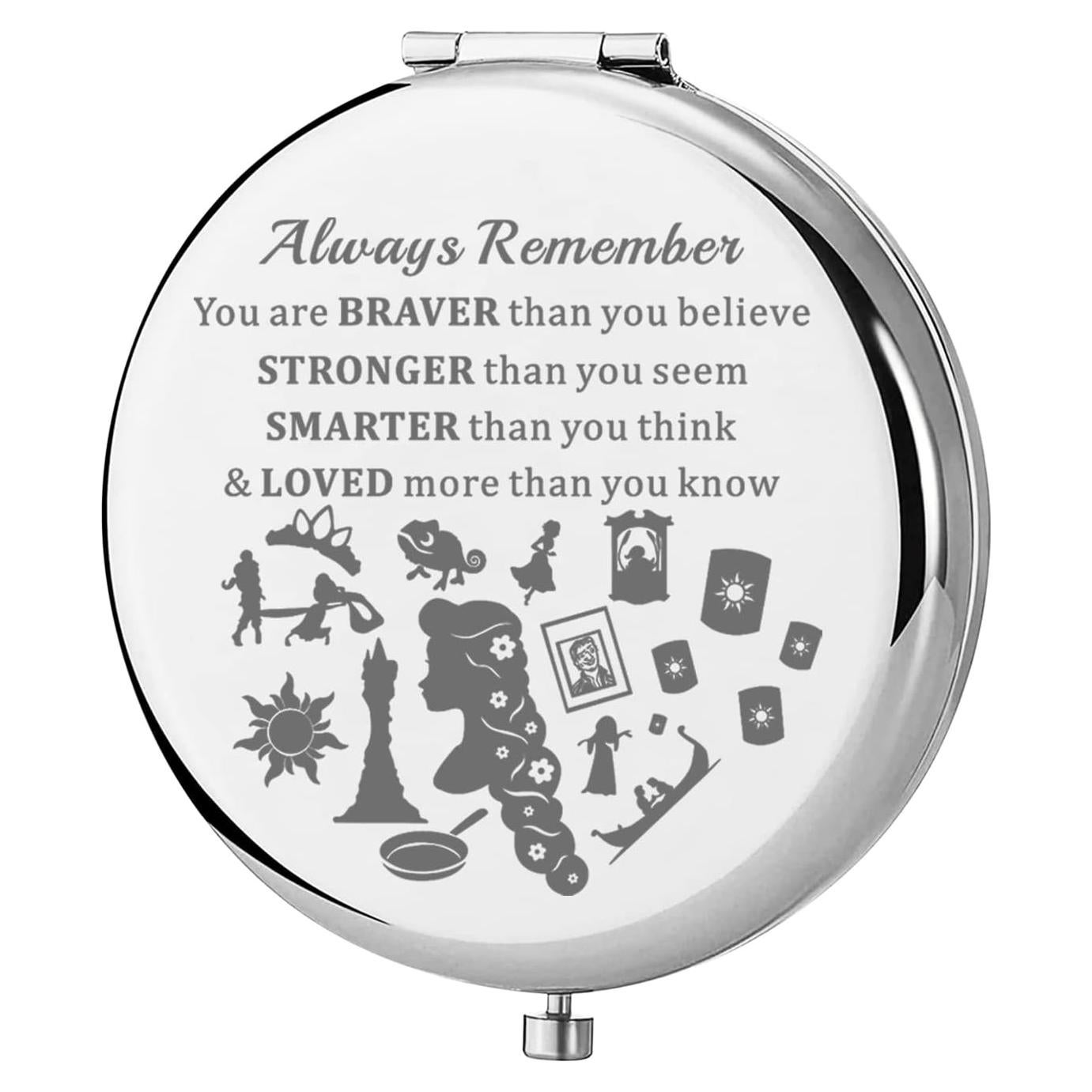 Espejo de bolsillo KEYCHIN Rapunzel 9.14 cm para maquillaje