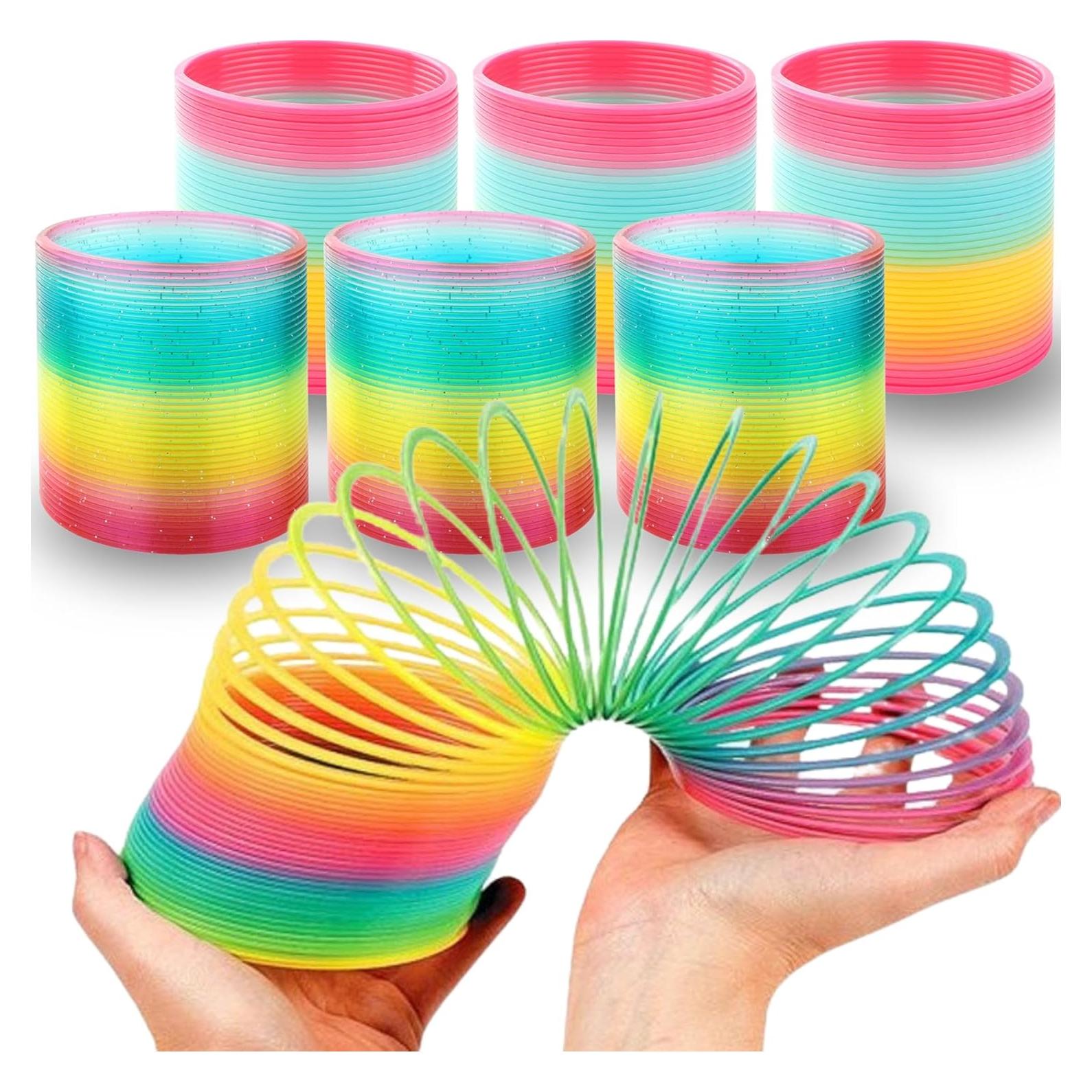 Paquete de 6 Resortes de Arcoíris Liberty Imports - 10 cm